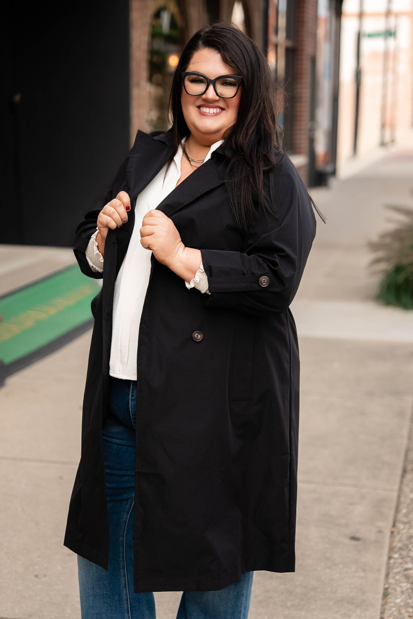Gracie Double Breasted Belted Trench Coat