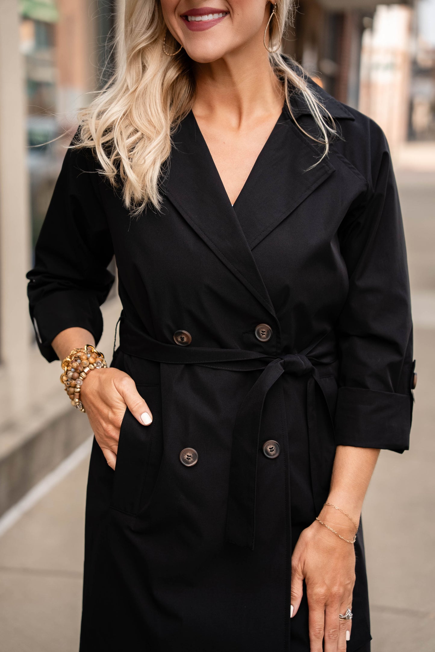 Gracie Double Breasted Belted Trench Coat