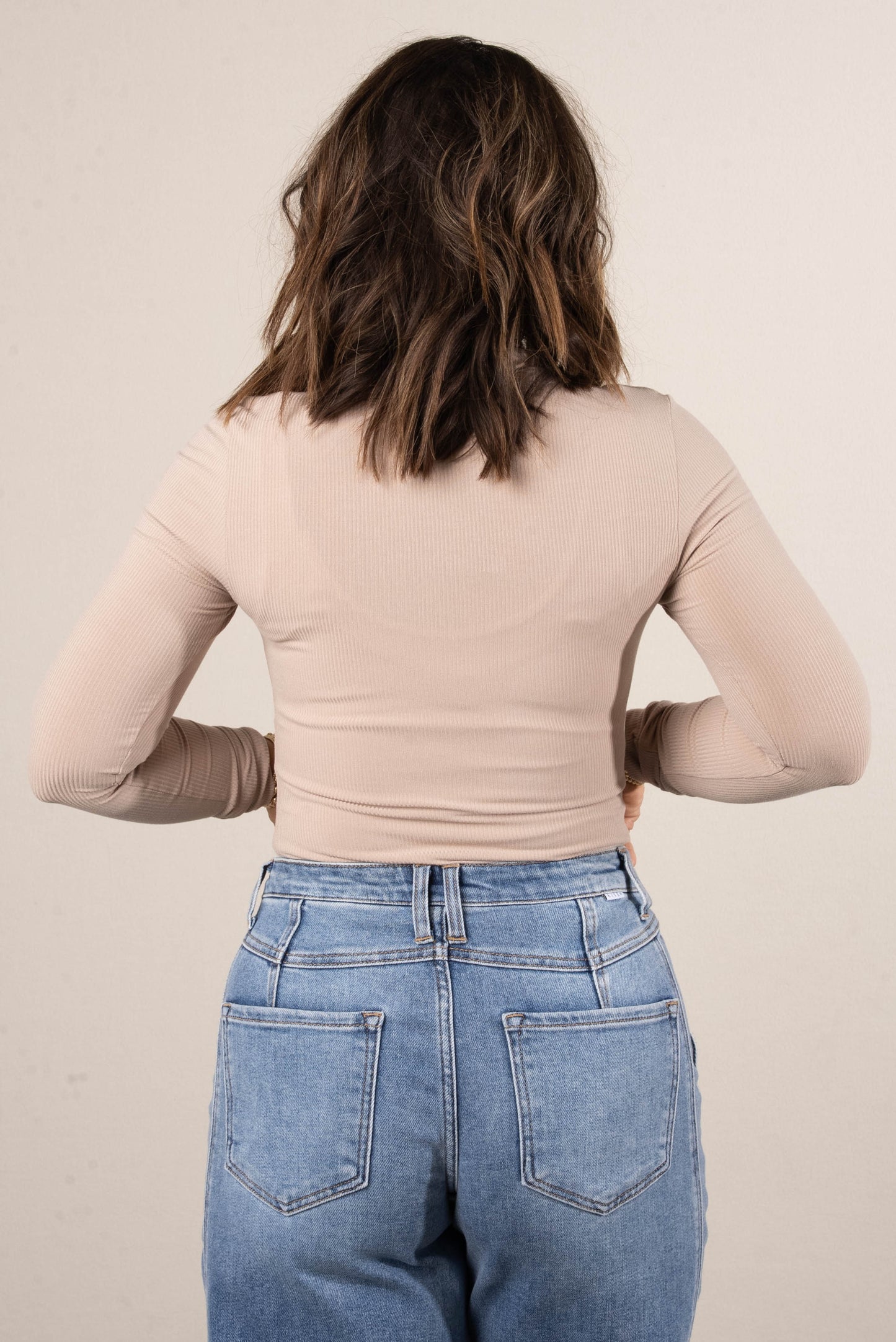 Melody Fine Ribbed Turtleneck Bodysuit