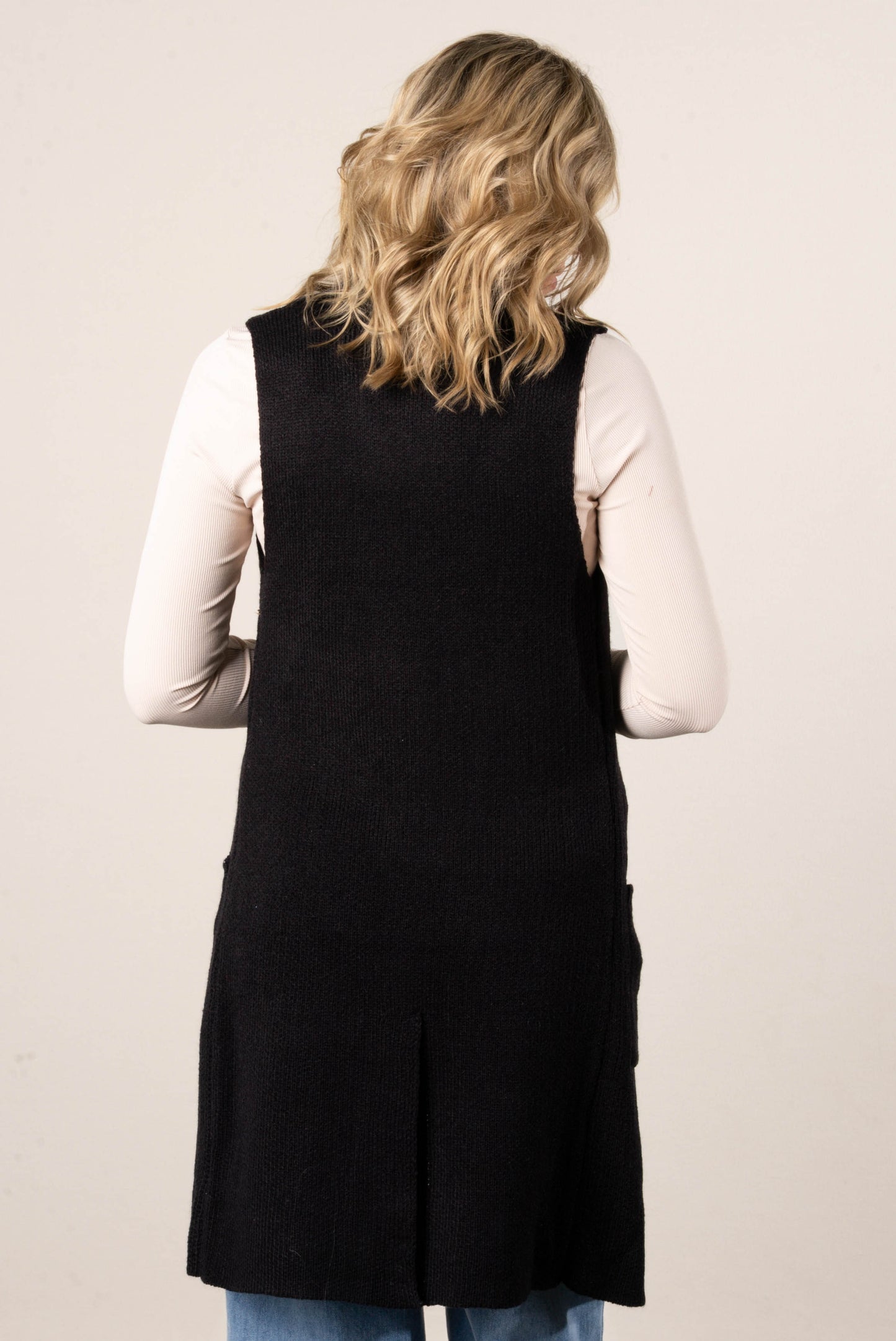 Anna Open Front Sweater Vest
