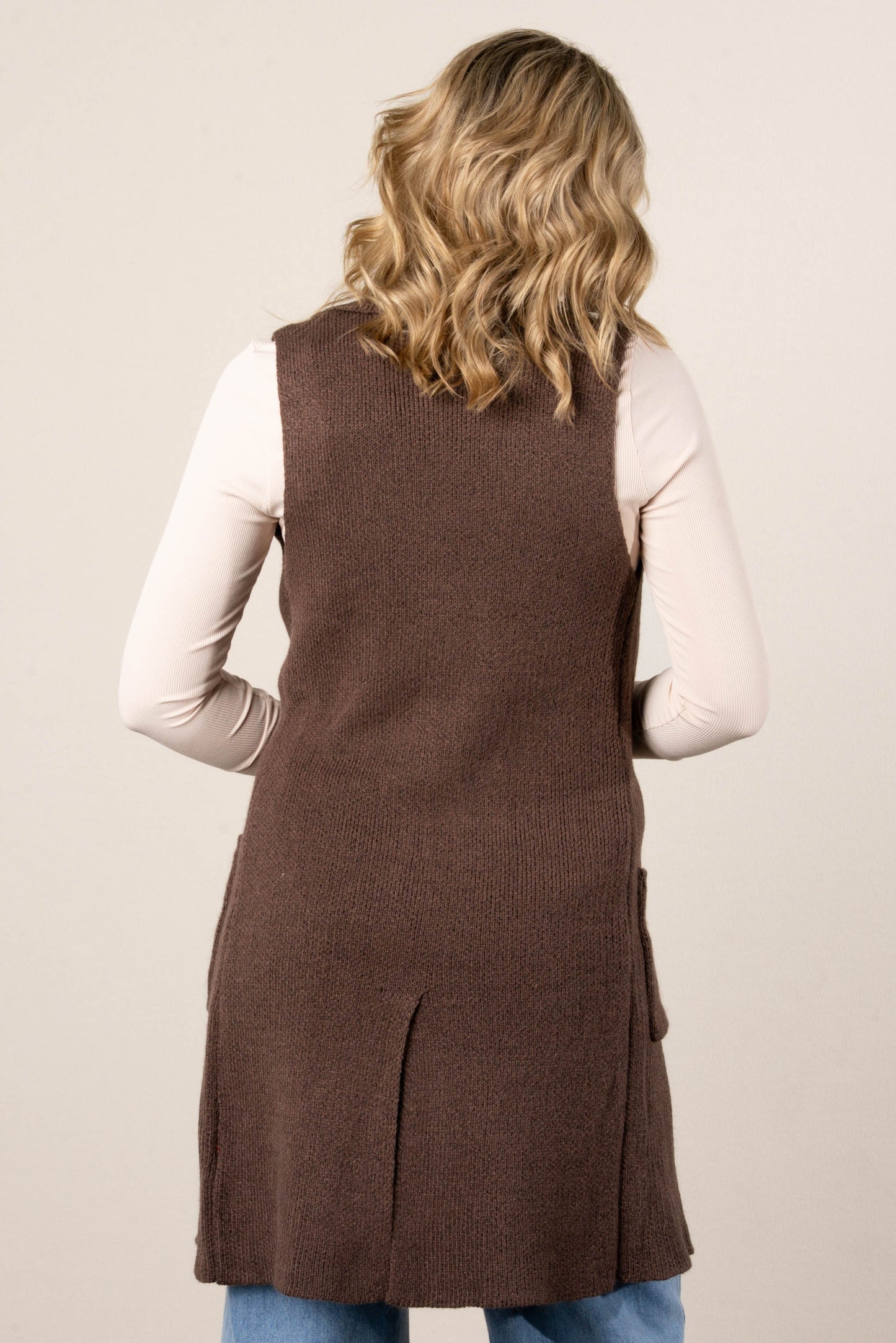 Anna Open Front Sweater Vest