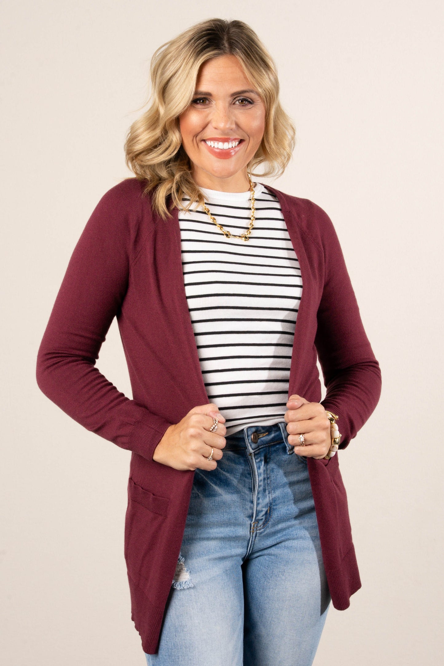 Lara Open Front Raglan Sweater Cardigan