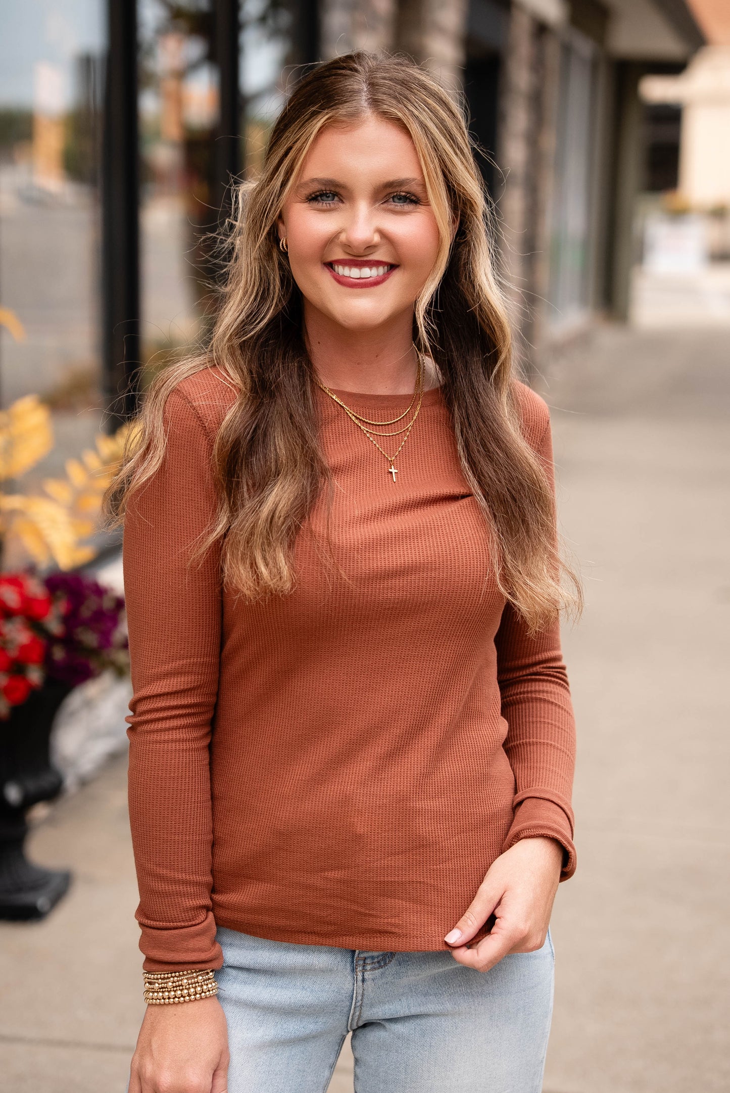 Gemma Thermal Knit Layering Top