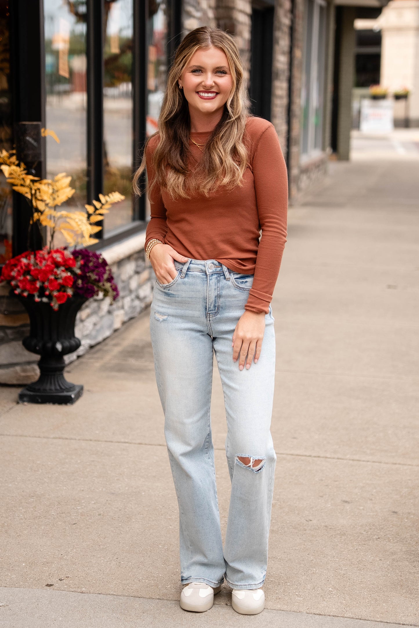 Gemma Thermal Knit Layering Top