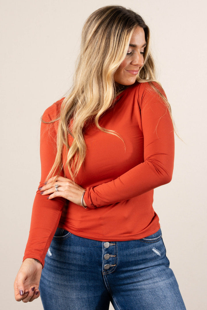 Riley Brushed Knit Boat Neck Top