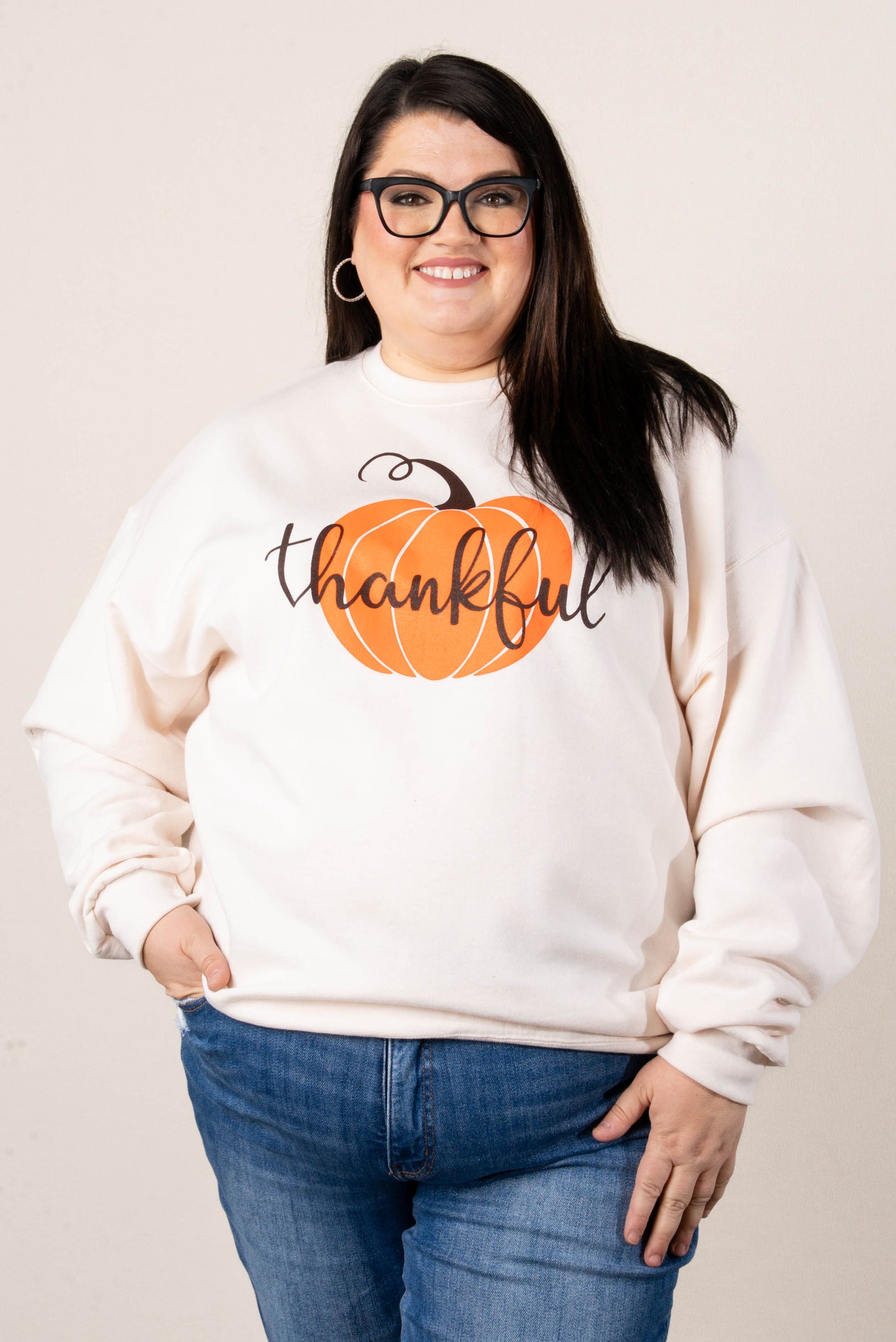 Thankful Pumpkin Graphic Sweatshirt