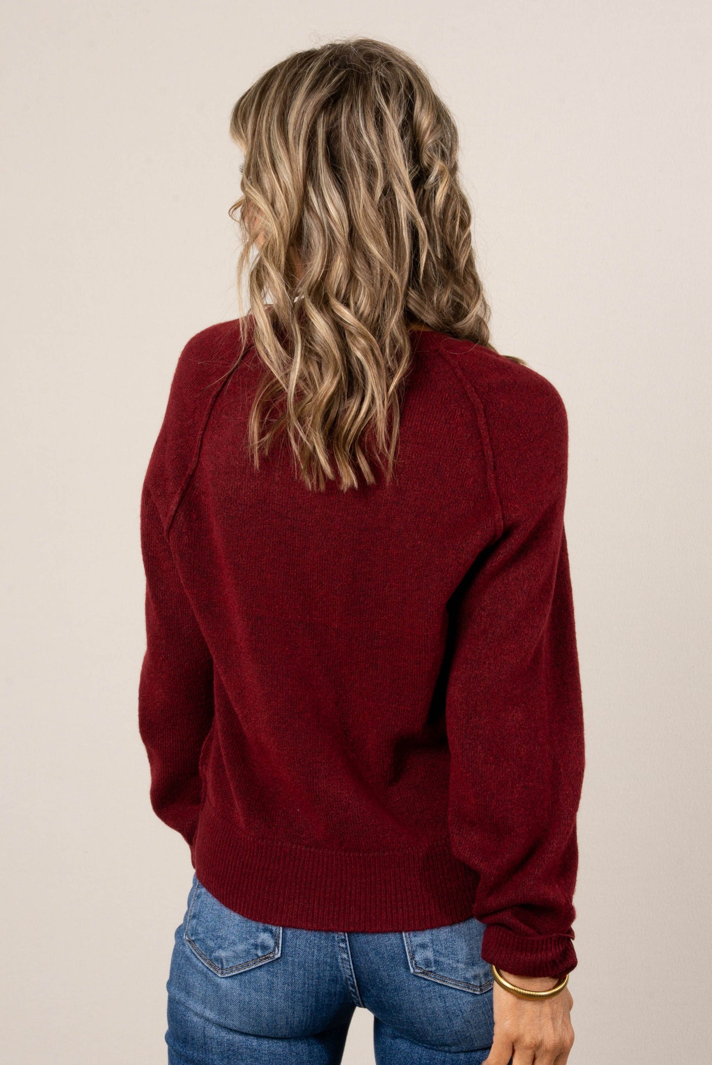 Cece Raglan Henley Sweater