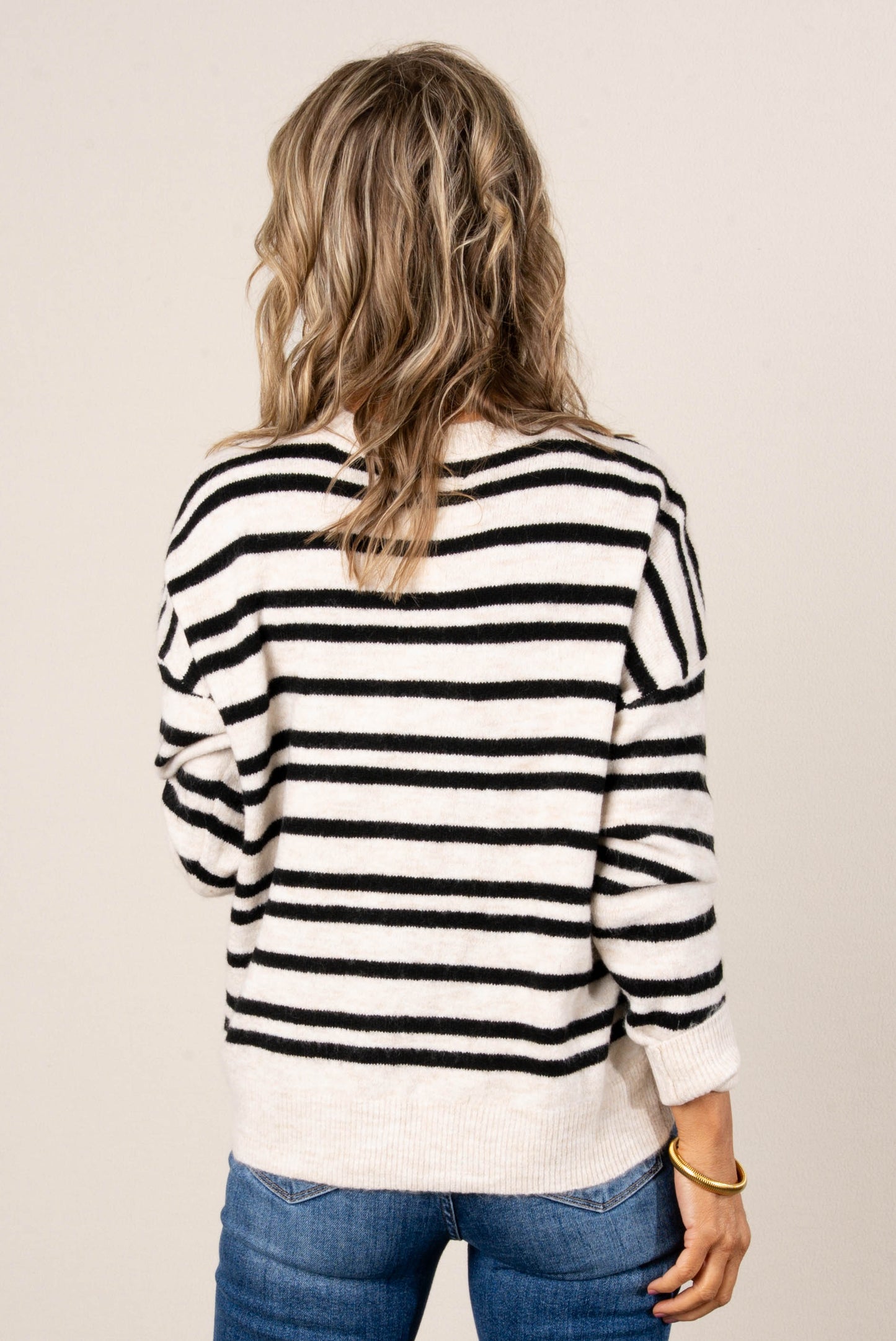 Camilla Striped Front Seam Sweater