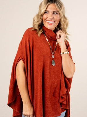 Paige Turtleneck Poncho Top