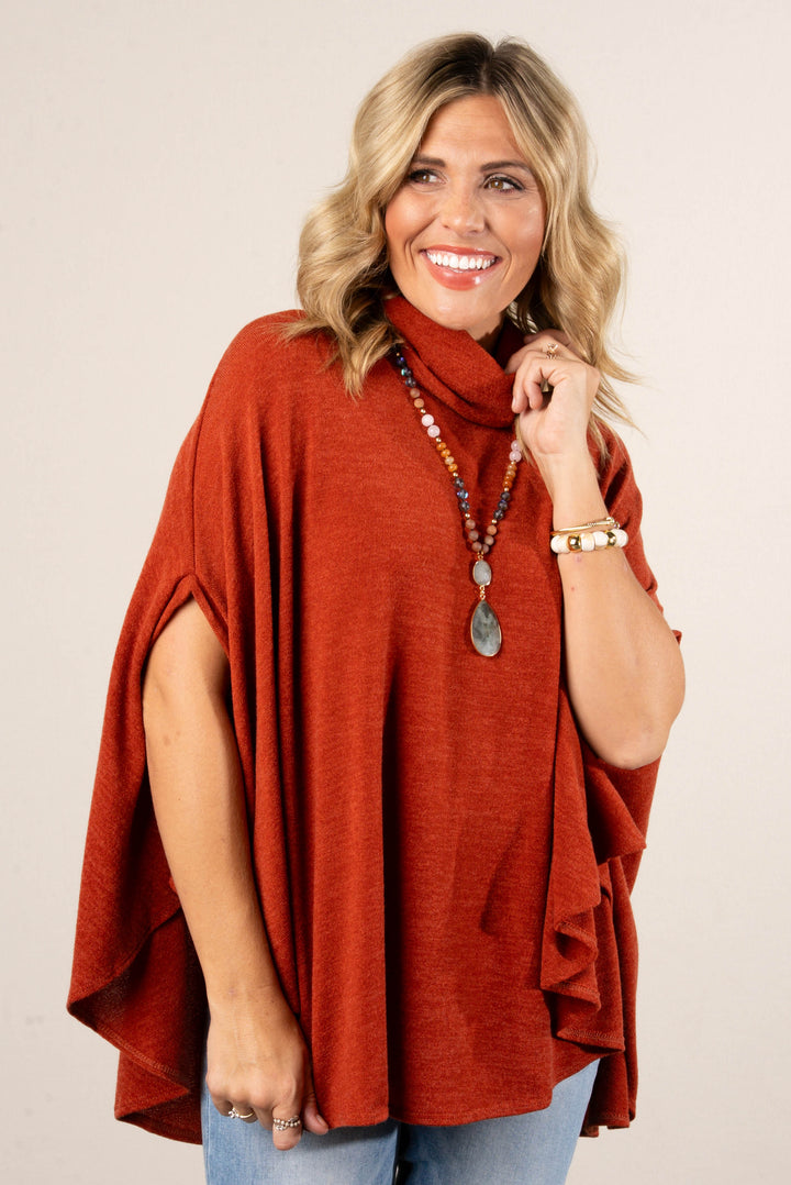 Paige Turtleneck Poncho Top