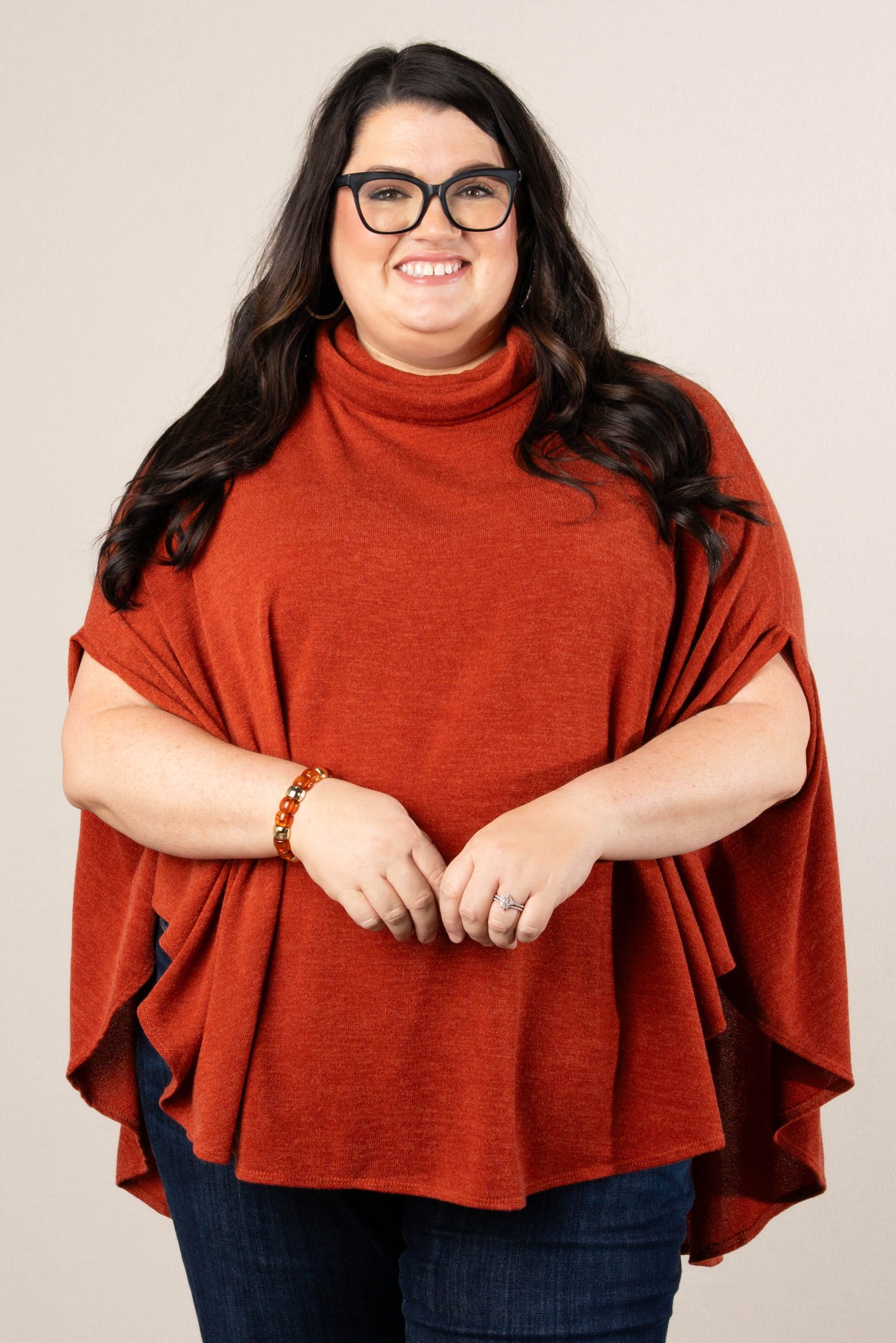 Paige Turtleneck Poncho Top
