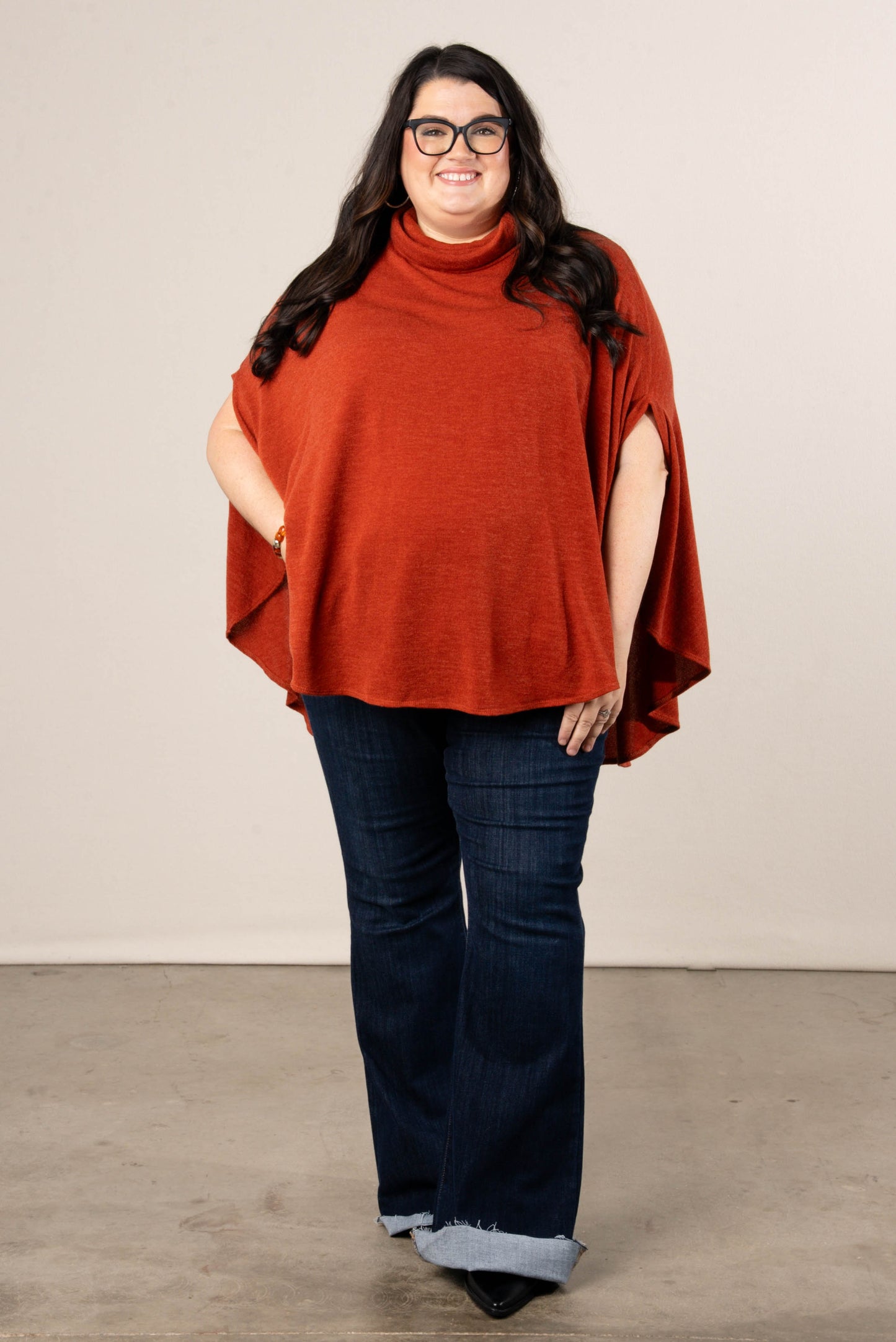 Paige Turtleneck Poncho Top