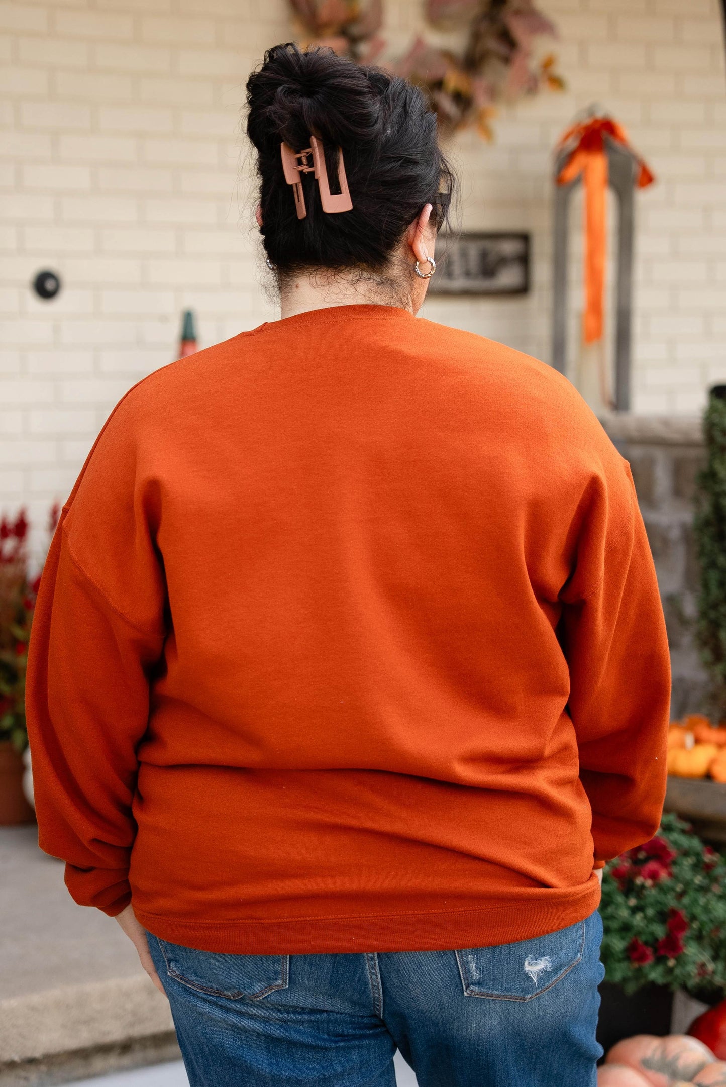 Leopard Pumpkin Graphic Sweatshirt