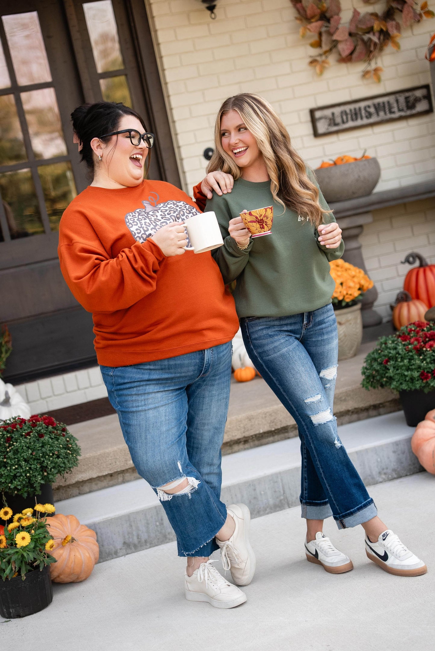 Leopard Pumpkin Graphic Sweatshirt