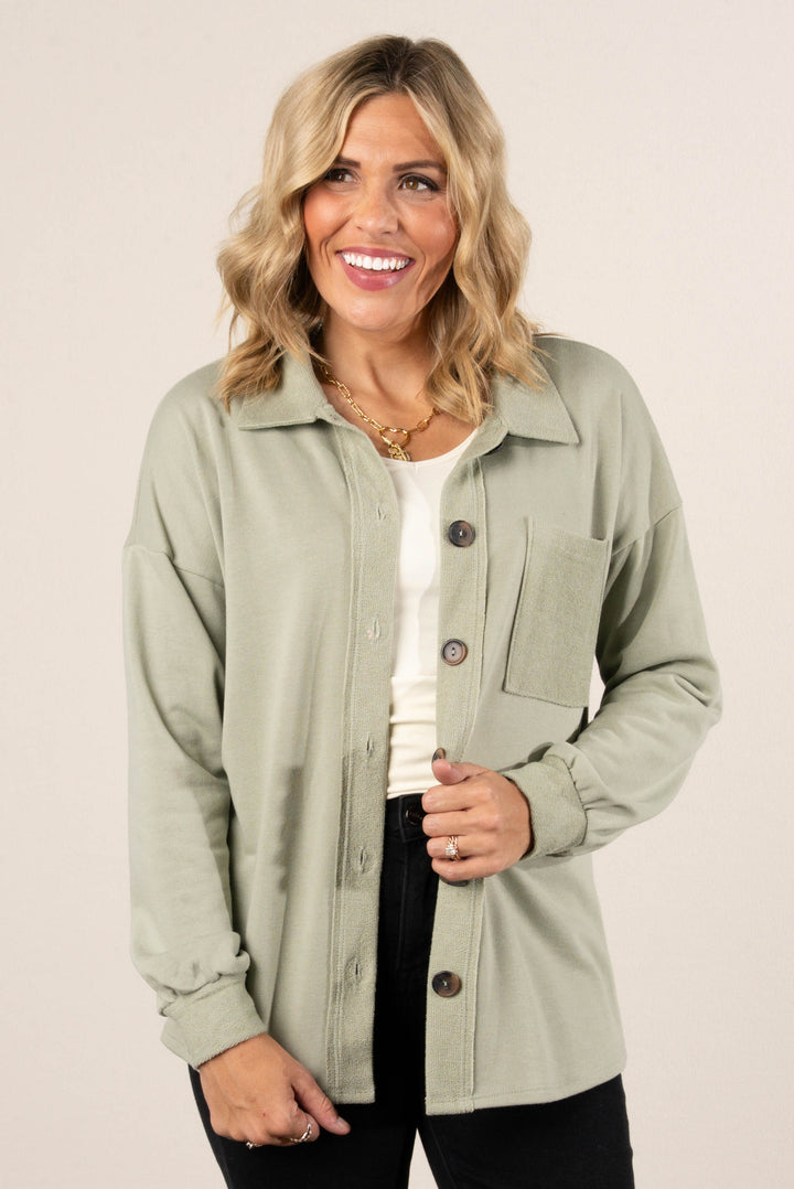 Frances Mixed Knit Shacket