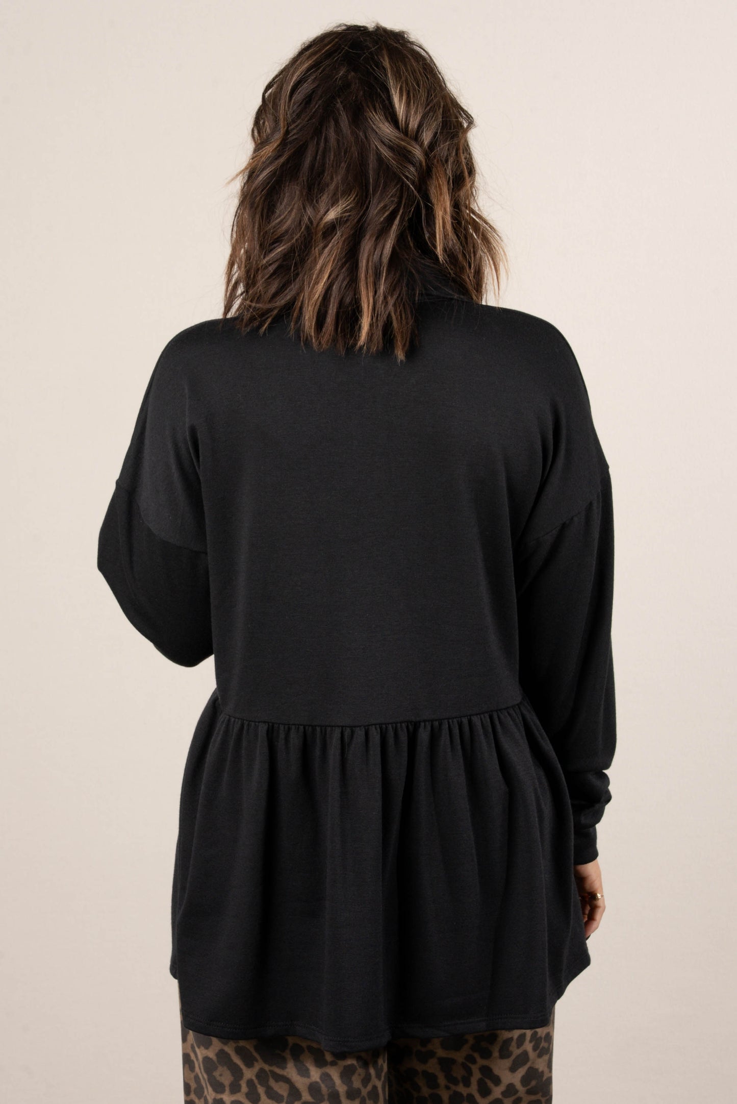 Margaux Jersey Knit Peplum Shacket