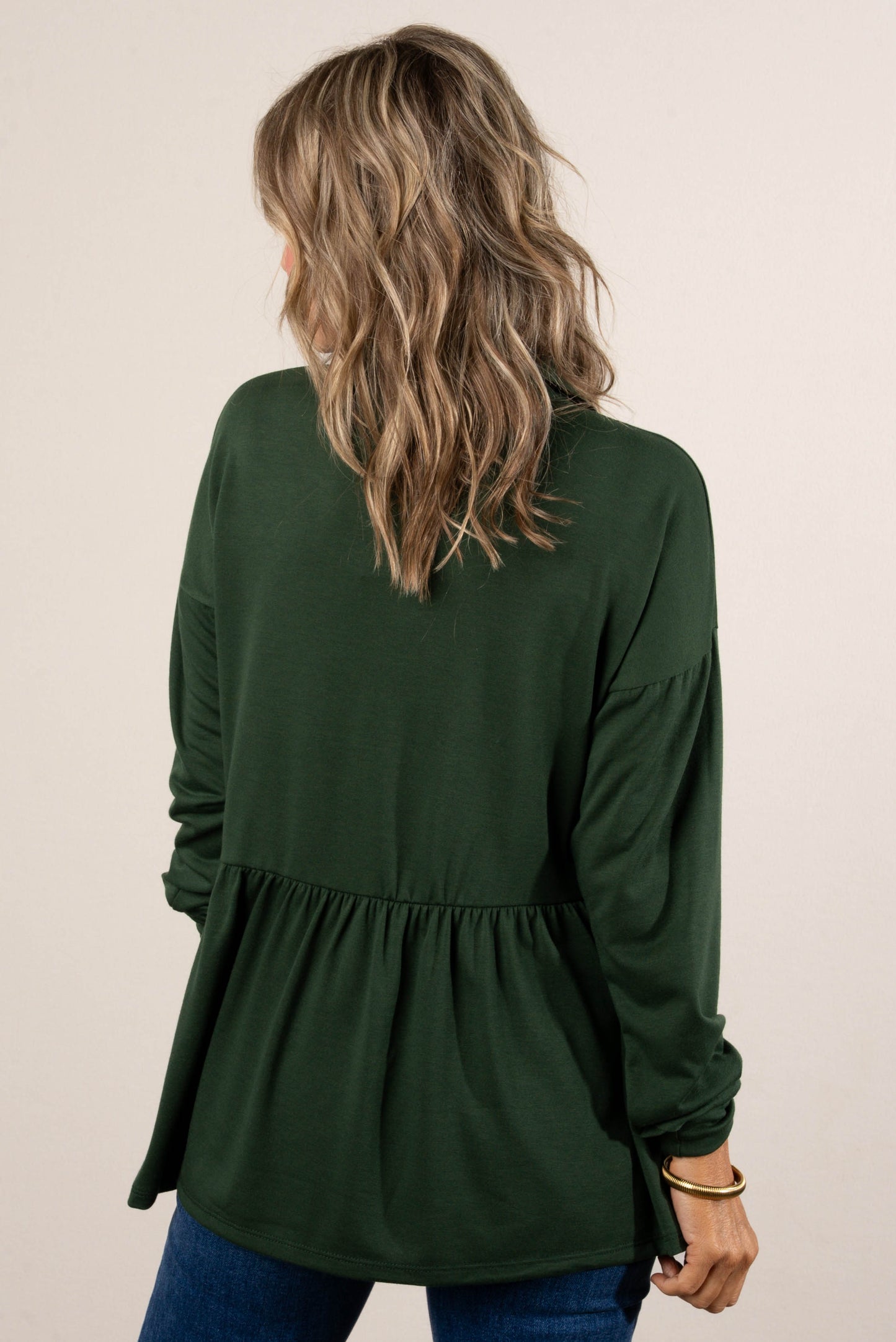Margaux Jersey Knit Peplum Shacket