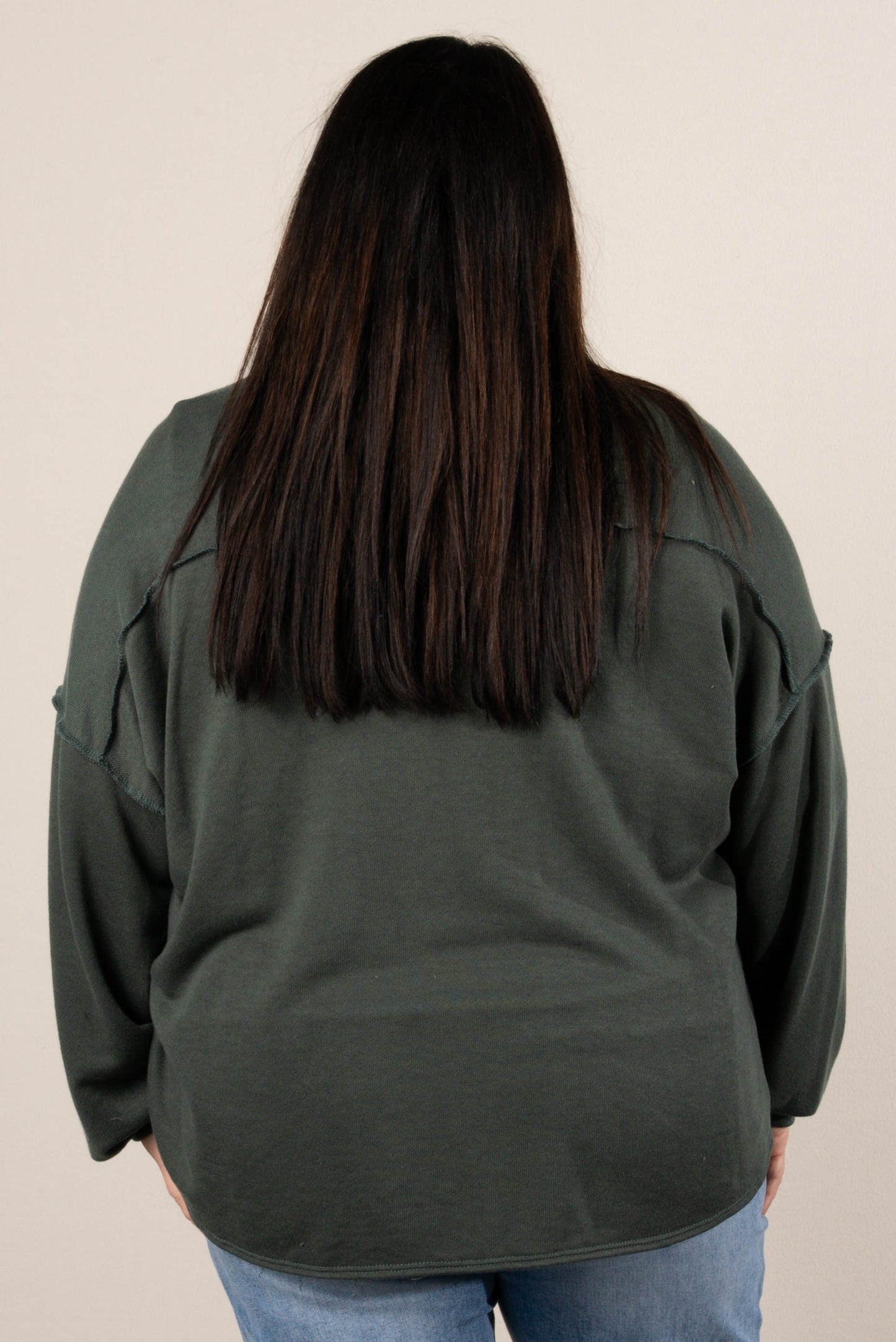 Norah Exposed Seam Open Front Cardigan