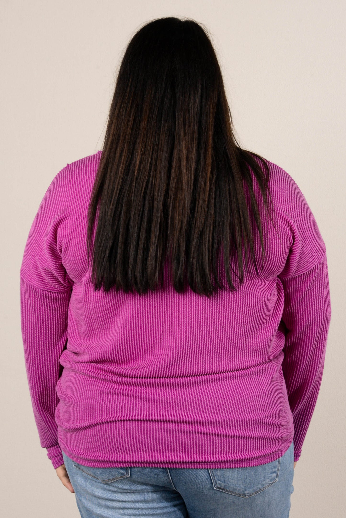 Sadie Ribbed Front Pocket Top