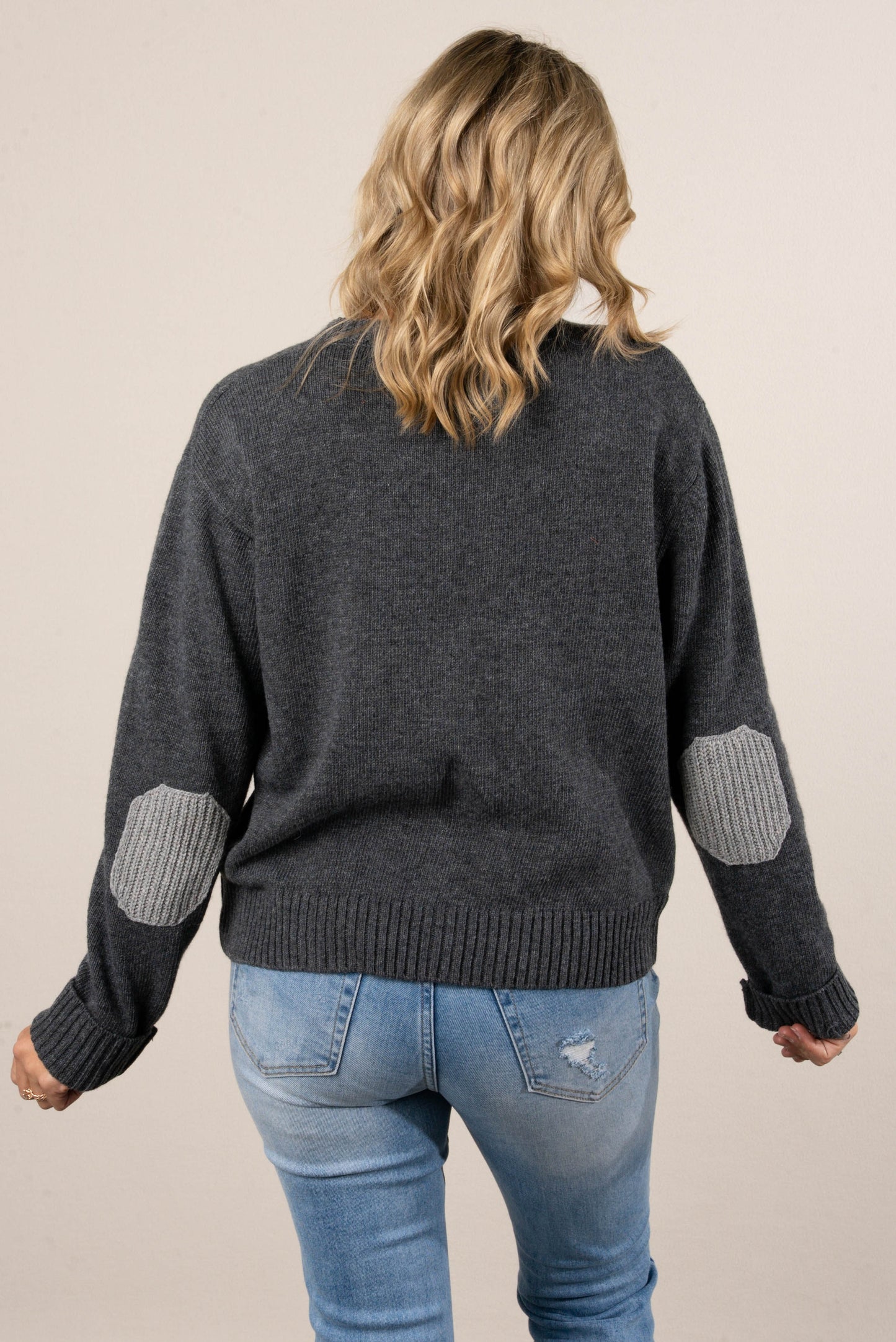 Livey Elbow Patch Sweater Cardigan