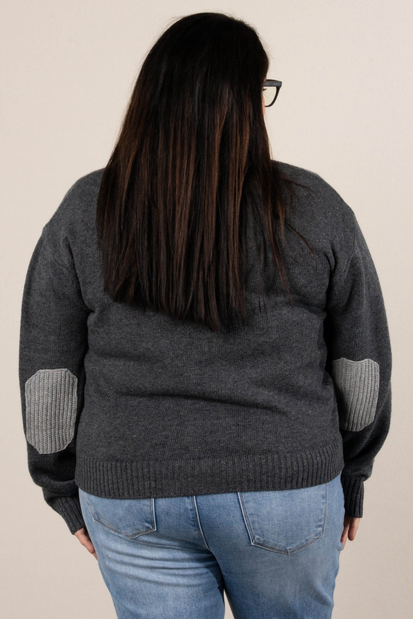 Livey Elbow Patch Sweater Cardigan