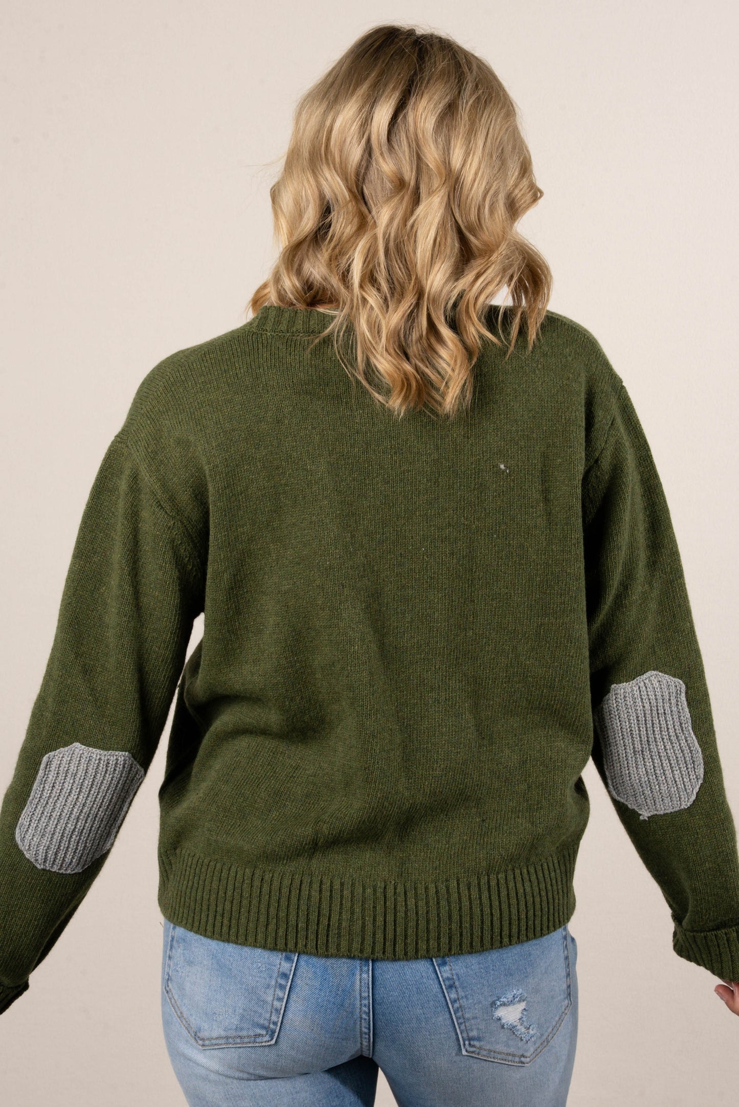 Livey Elbow Patch Sweater Cardigan