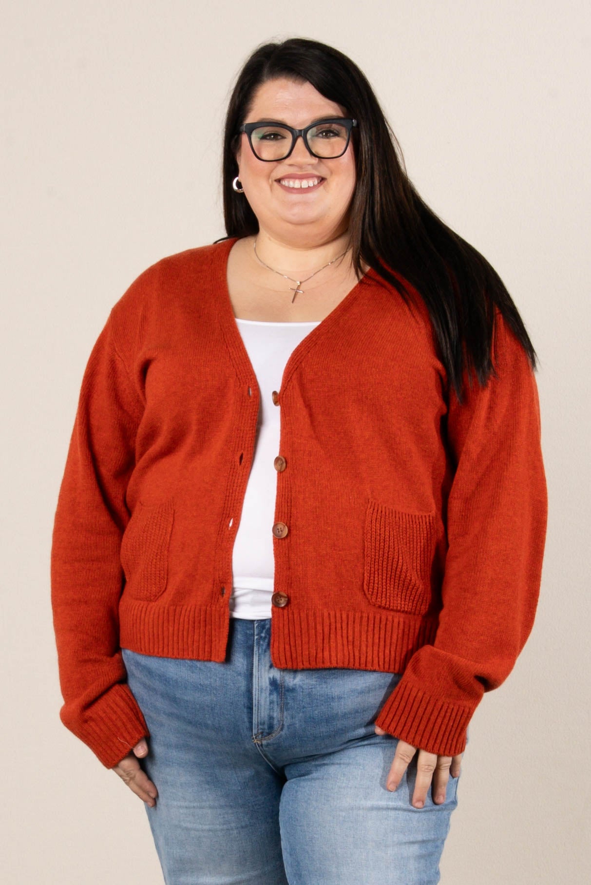Livey Elbow Patch Sweater Cardigan