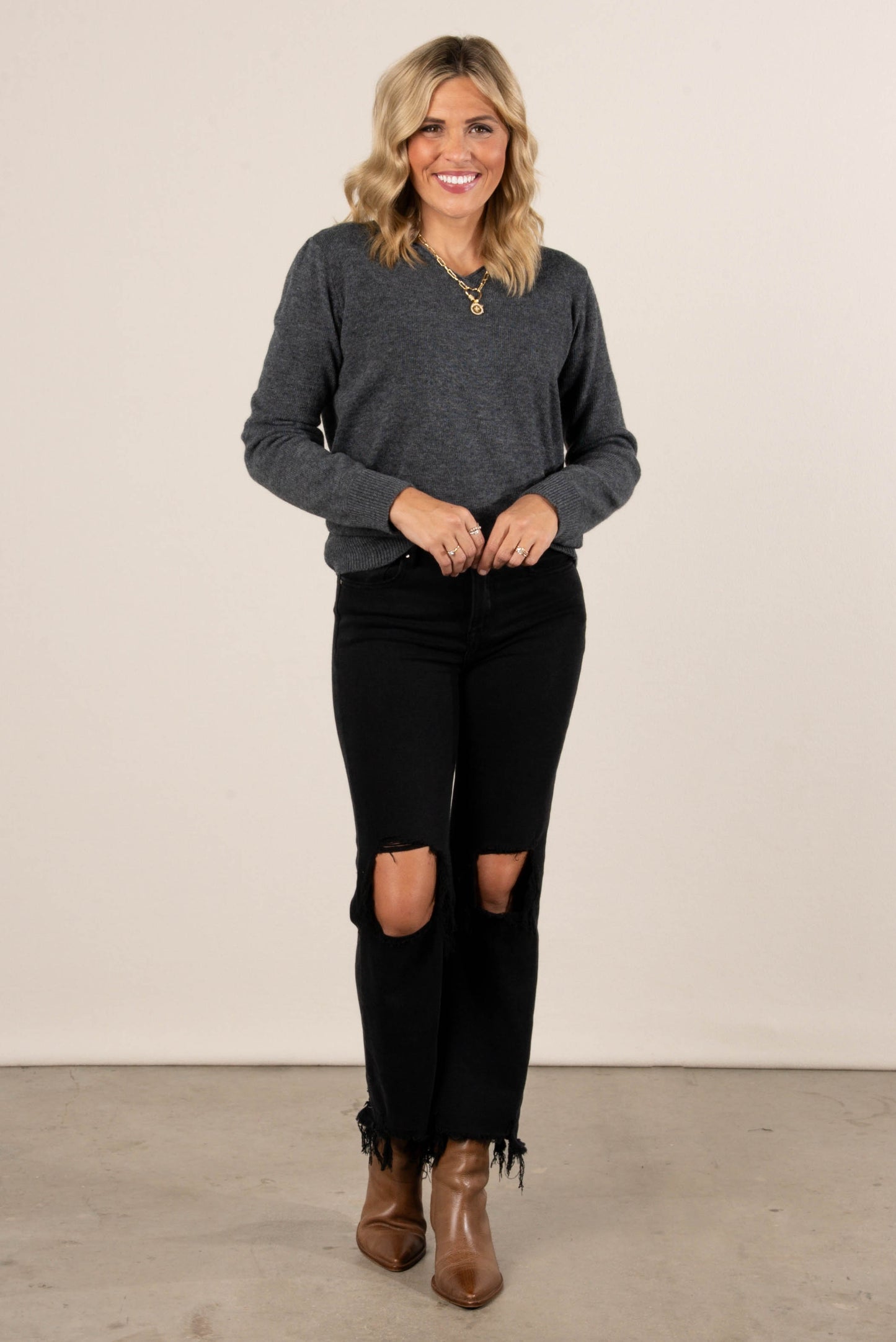 Diana Marled Knit Sweater