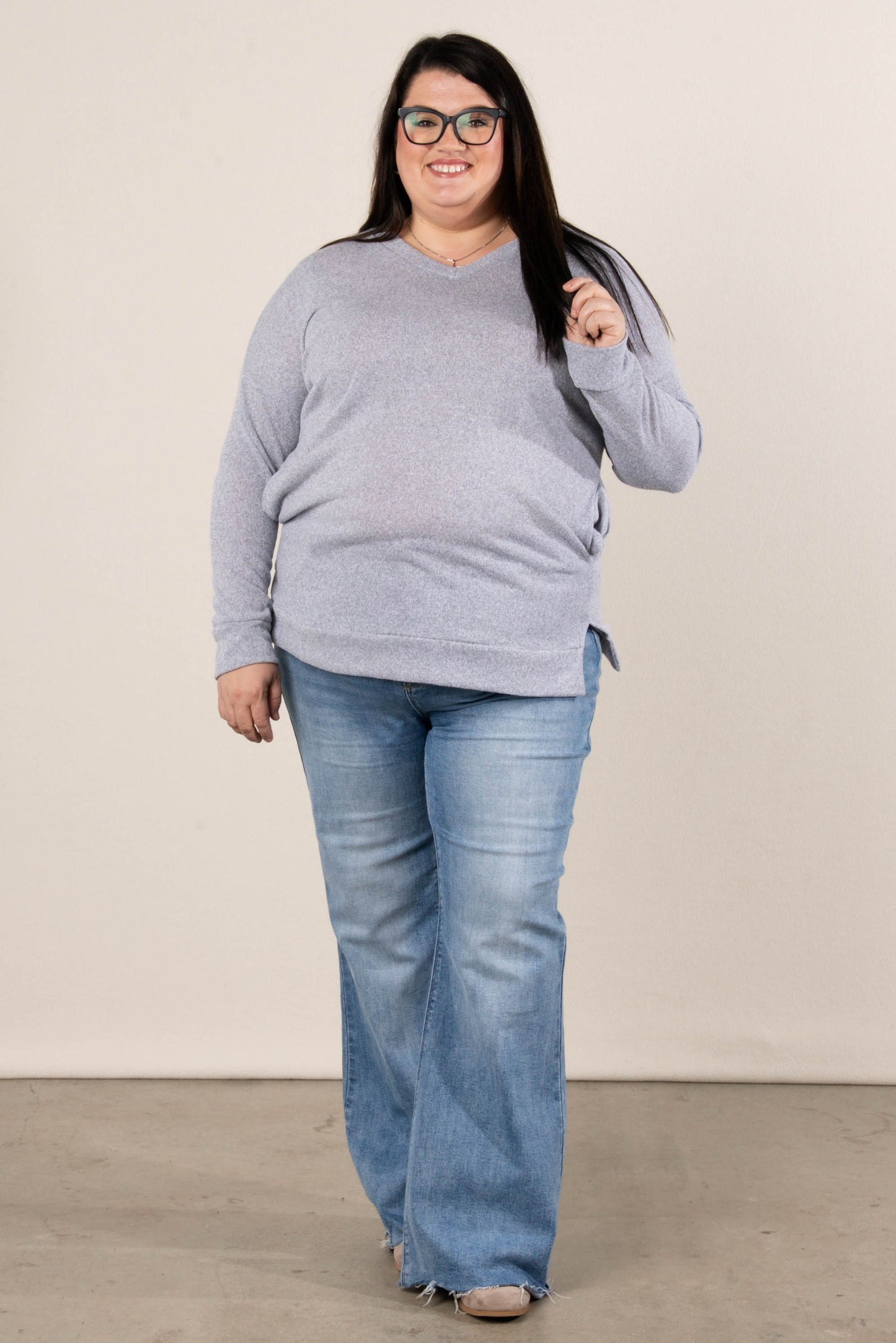 Florence Brushed Knit Side Pocket Top