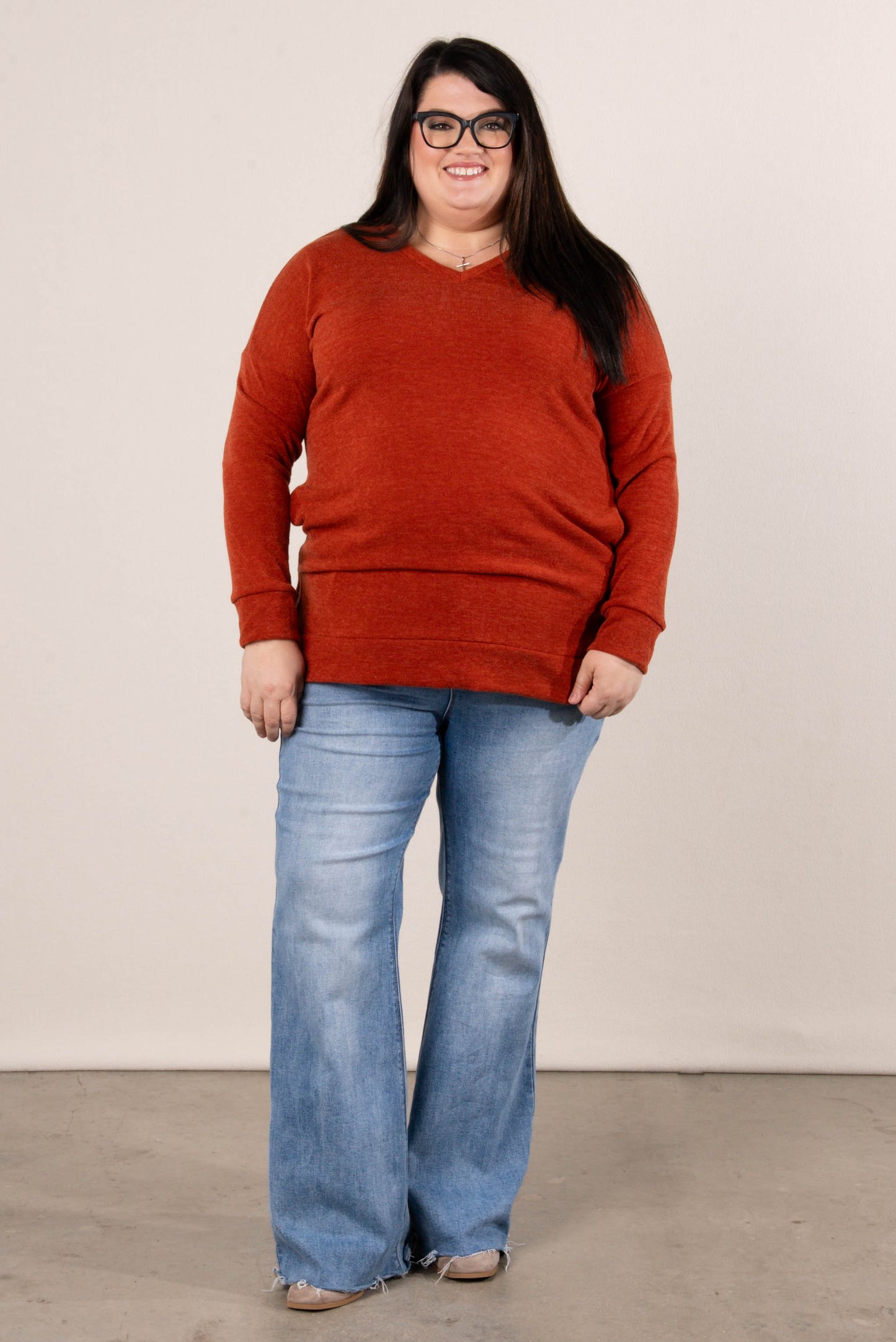 Florence Brushed Knit Side Pocket Top