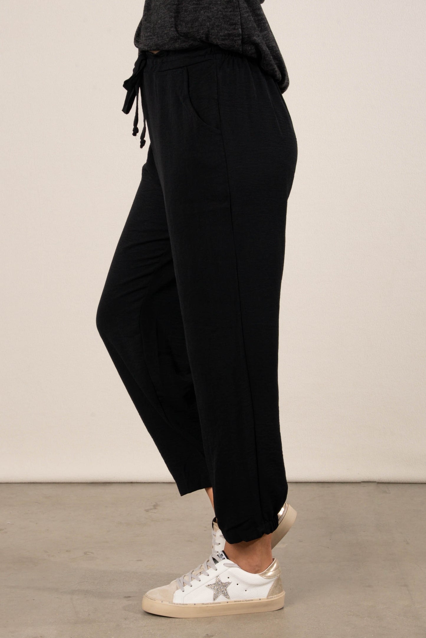 Teddy Drawstring Waist Jogger Pants