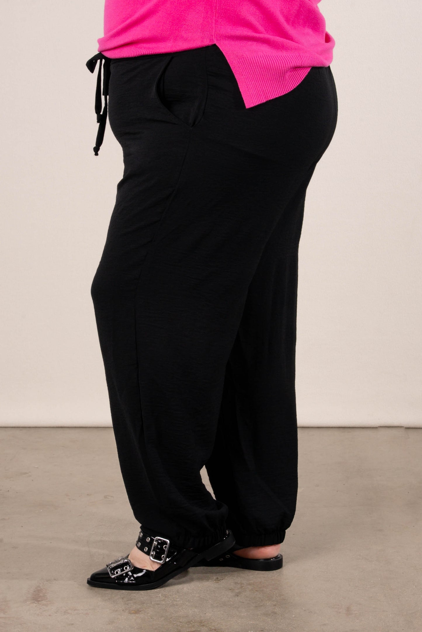 Teddy Drawstring Waist Jogger Pants