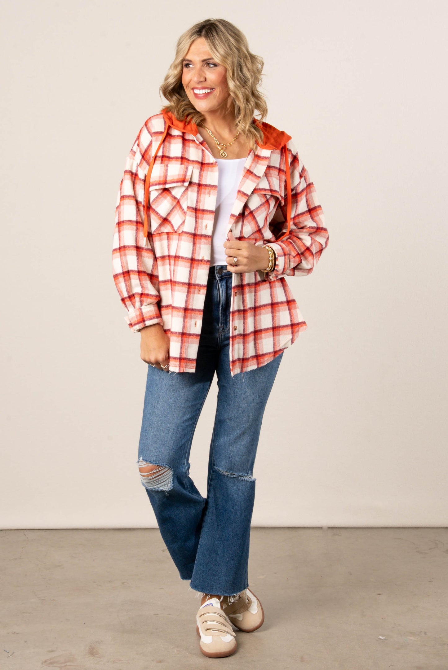 Crispin Plaid Flannel Hooded Shirt