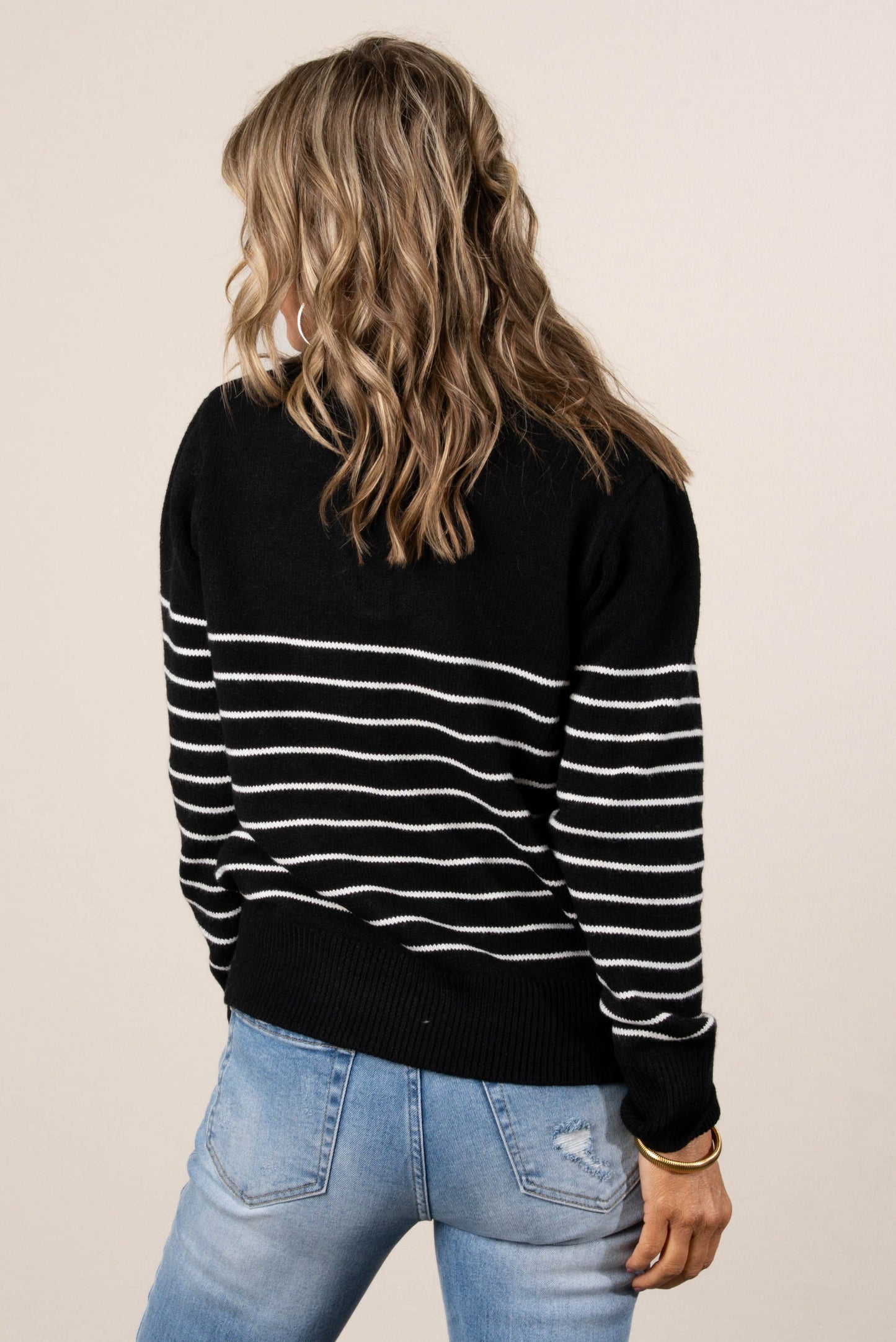 Bridget Striped Collared Sweater