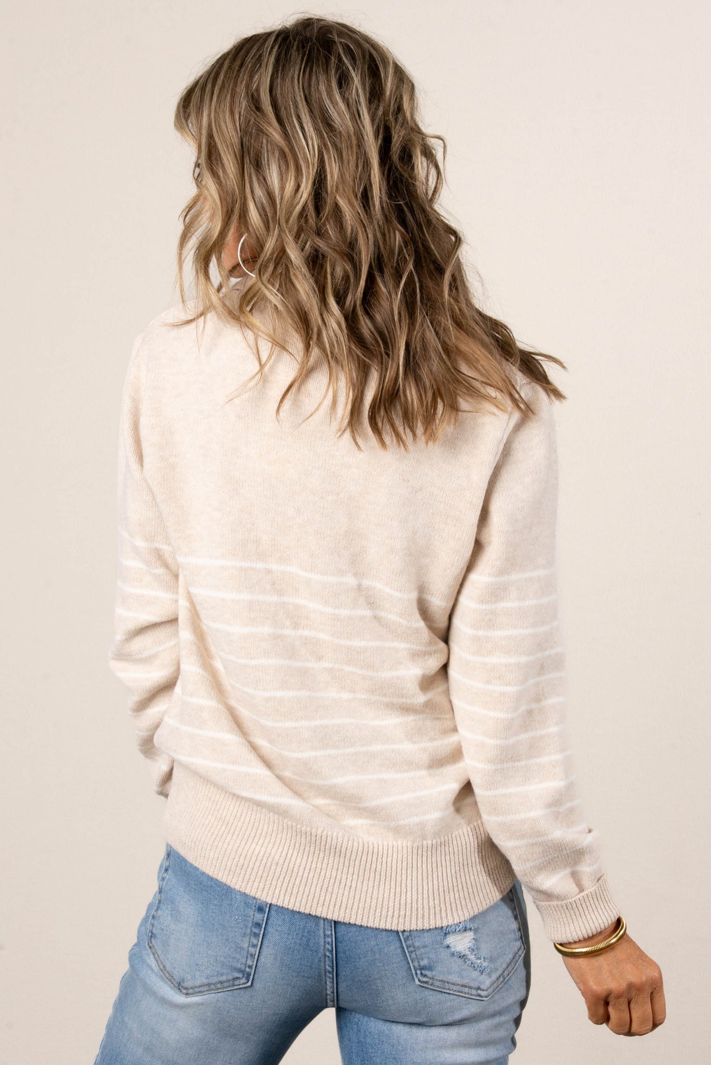 Bridget Striped Collared Sweater