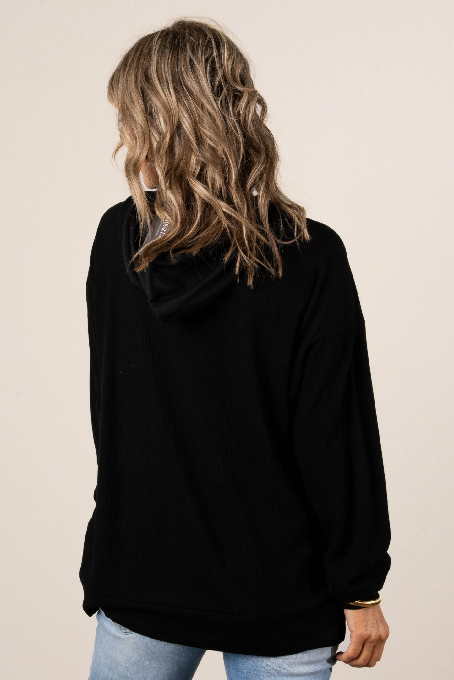 Andi Ribbed Hooded Top