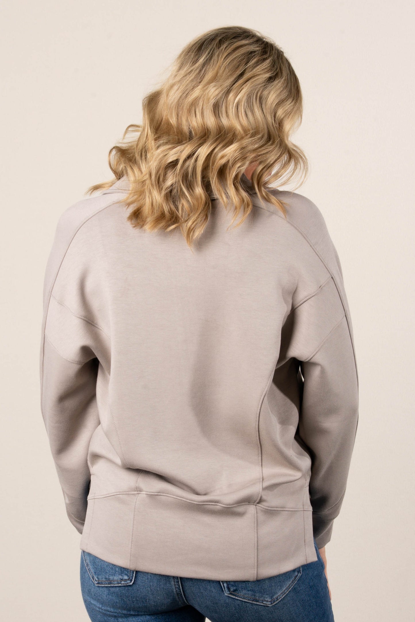 Renee Seamed Half Zip Pullover