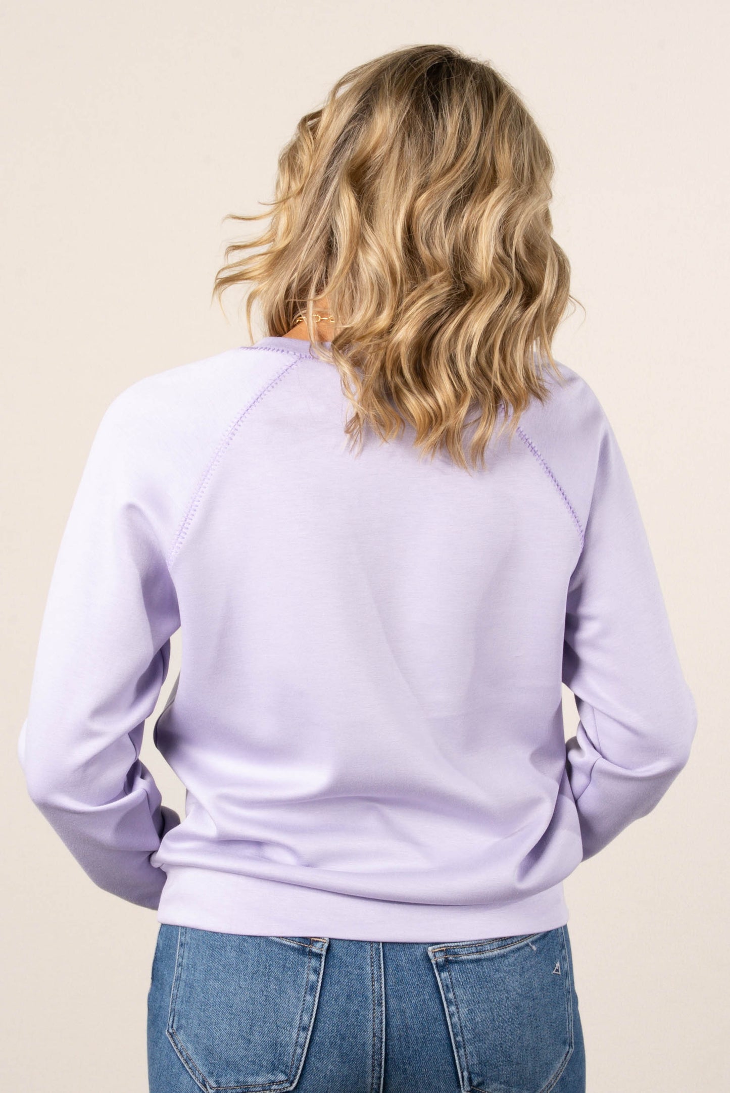 Melinda Top Stitch Raglan Pullover