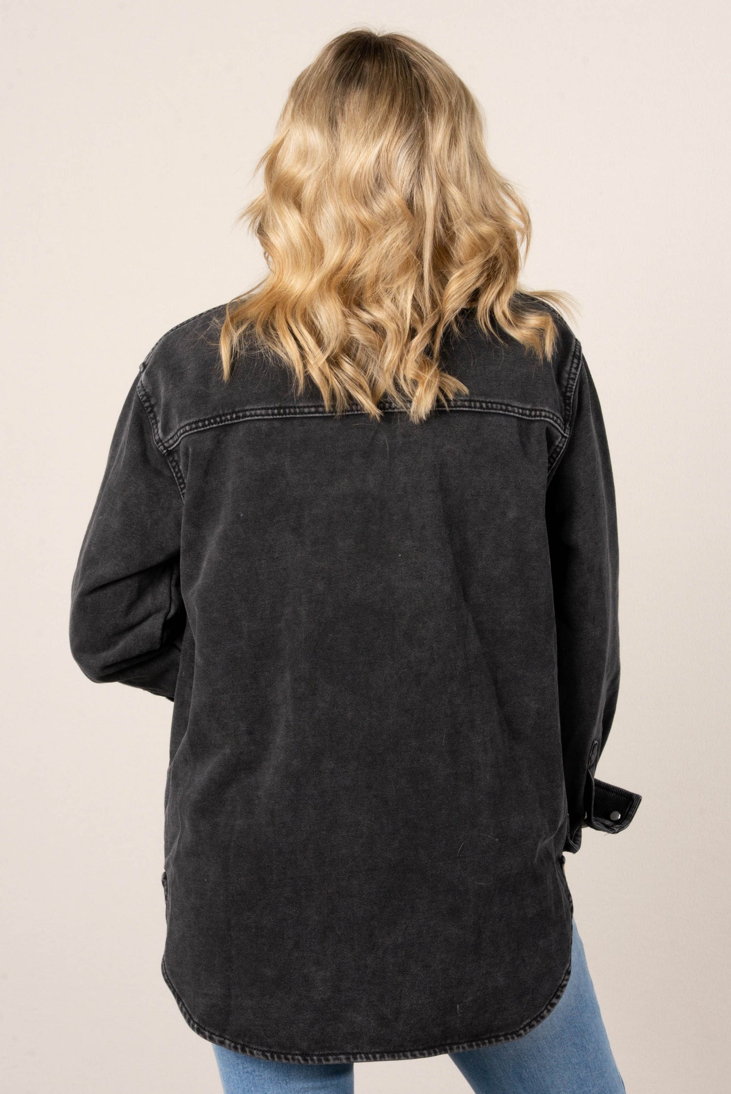 The Heritage Washed Snap Up Denim Shacket