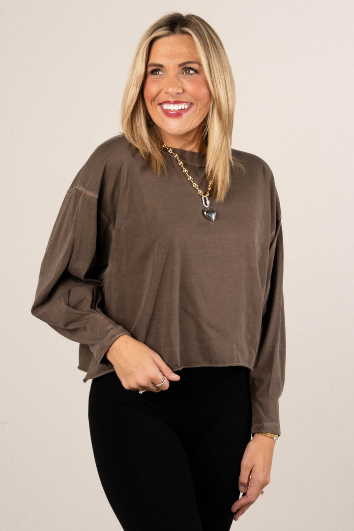 Free Spirit Washed Pleated Cuff Tee