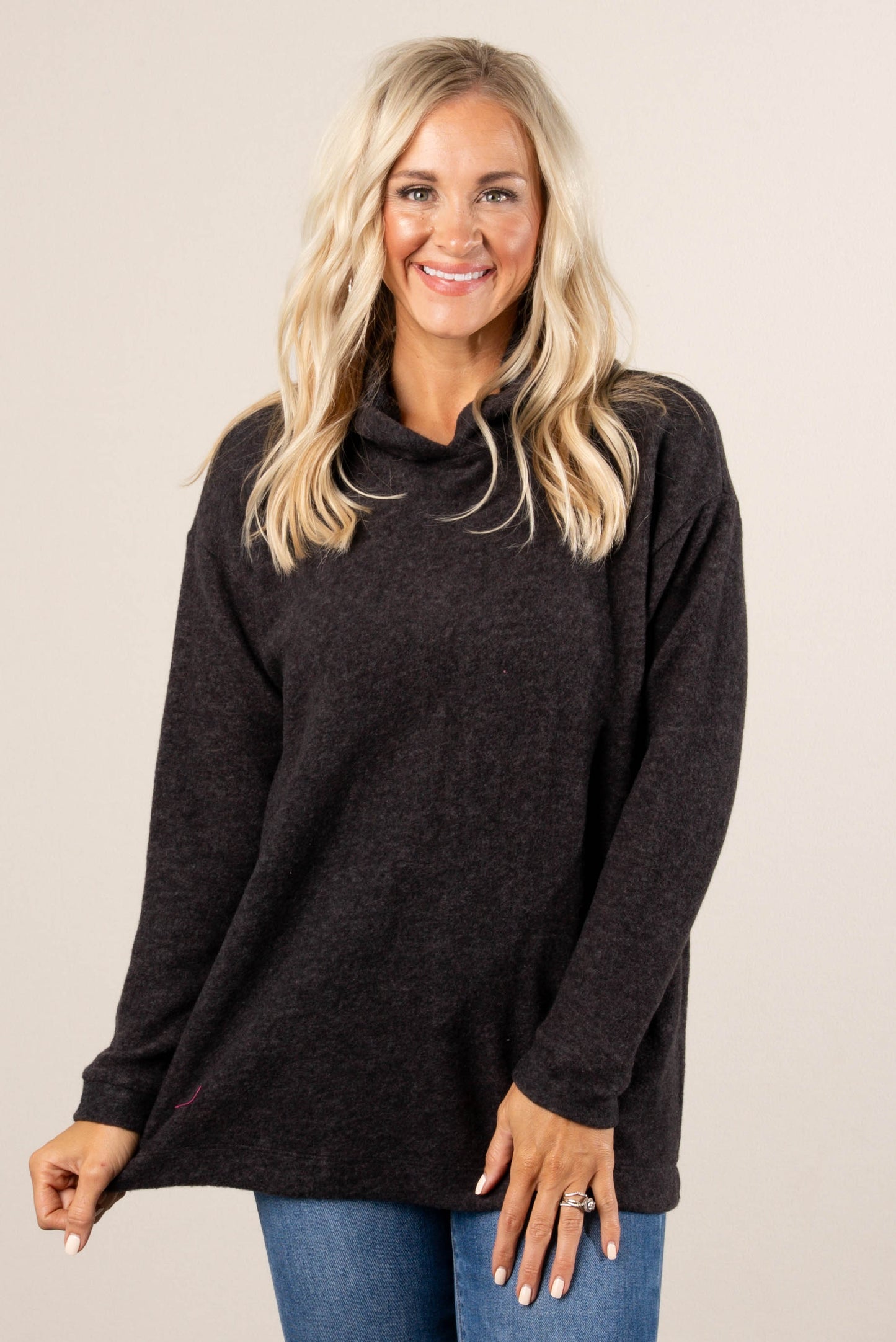Brisk Morning Brushed Melange Hooded Top