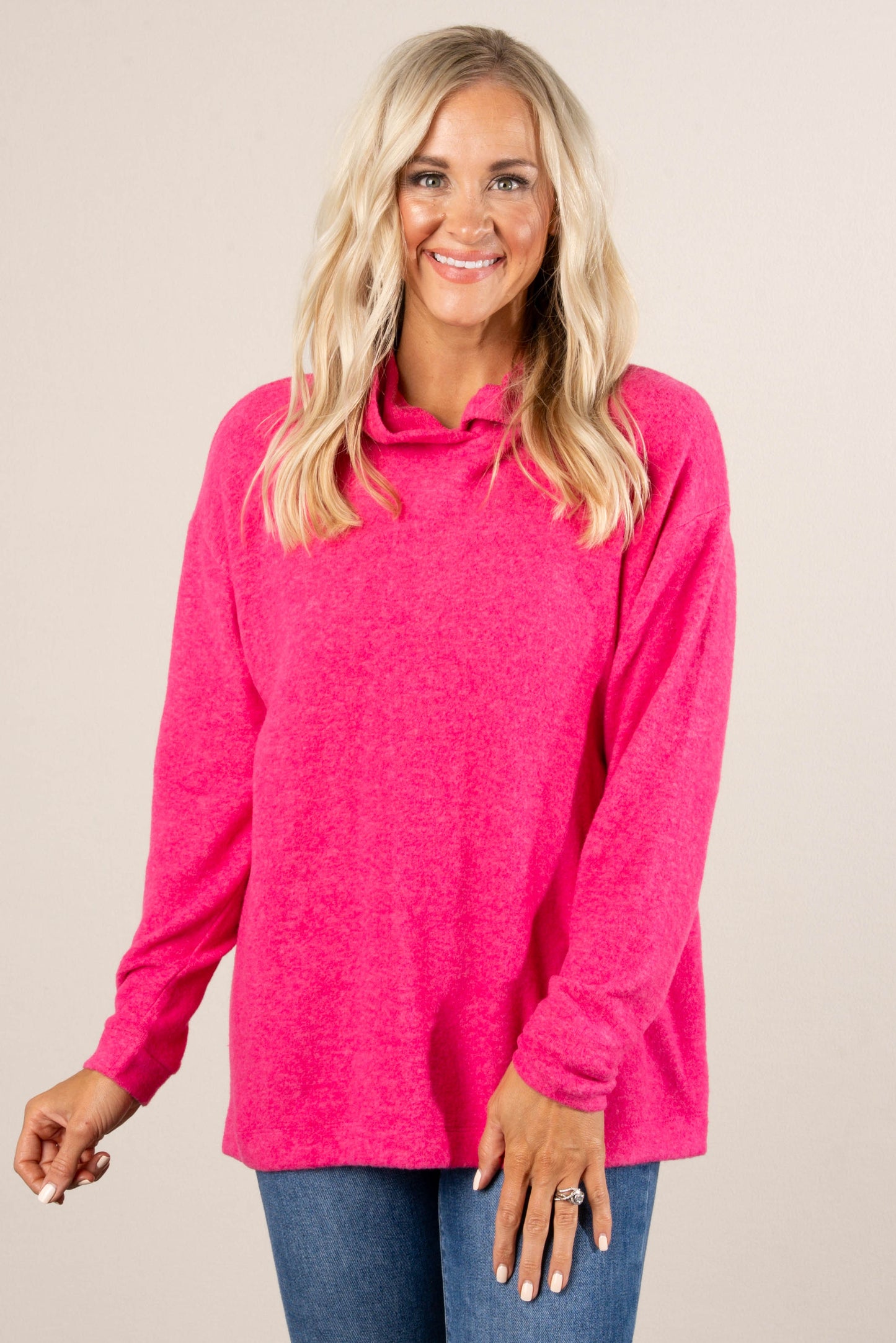 Brisk Morning Brushed Melange Hooded Top