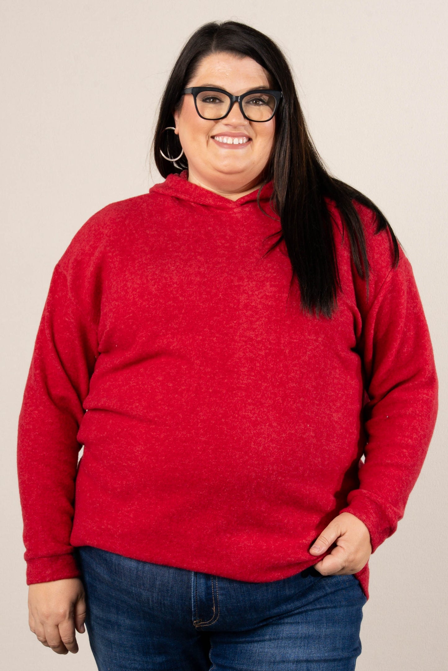 Brisk Morning Brushed Melange Hooded Top