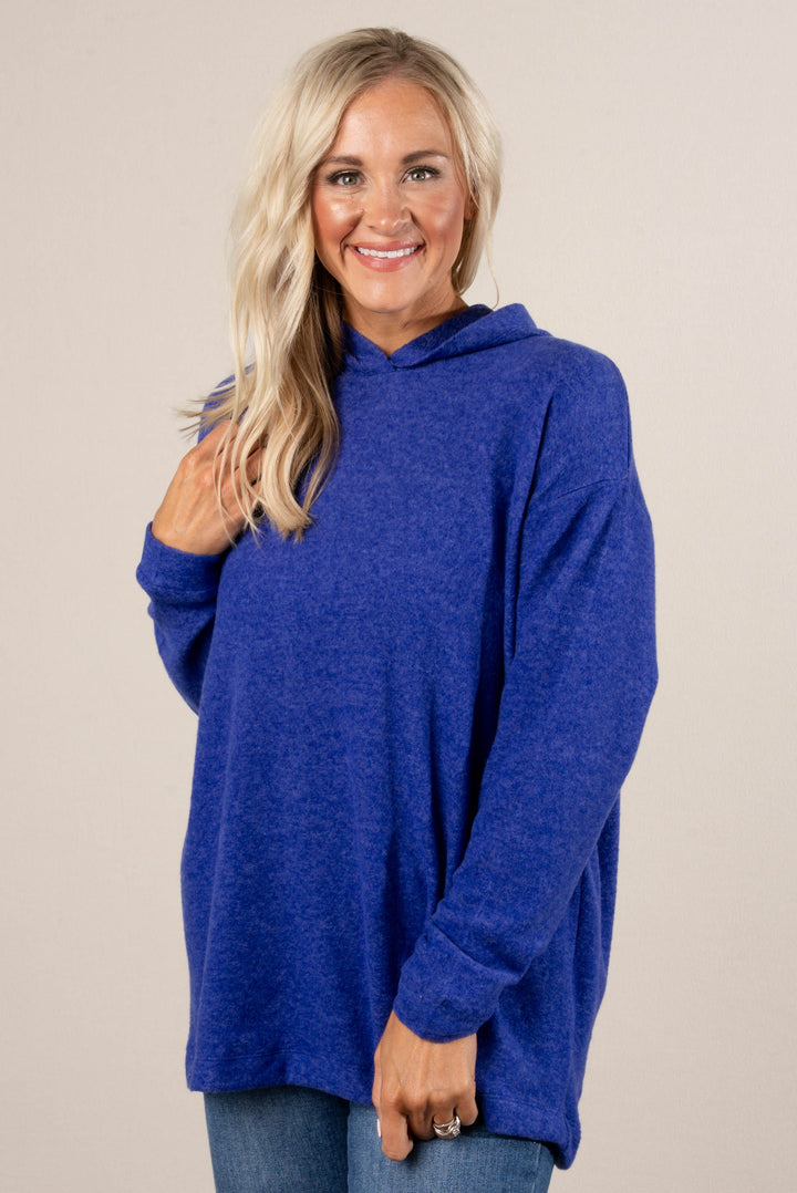 Brisk Morning Brushed Melange Hooded Top