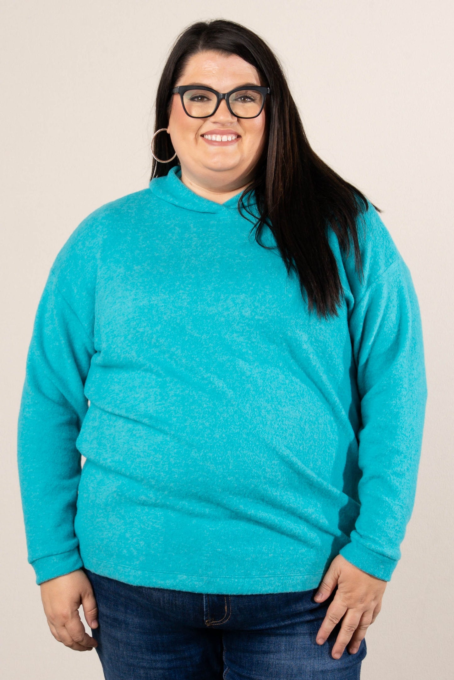 Brisk Morning Brushed Melange Hooded Top