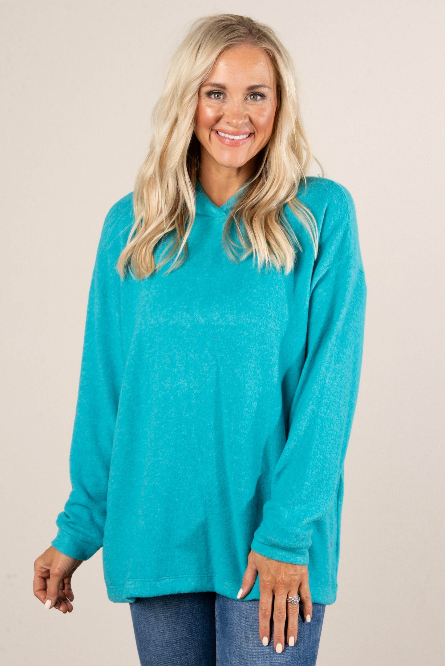 Brisk Morning Brushed Melange Hooded Top