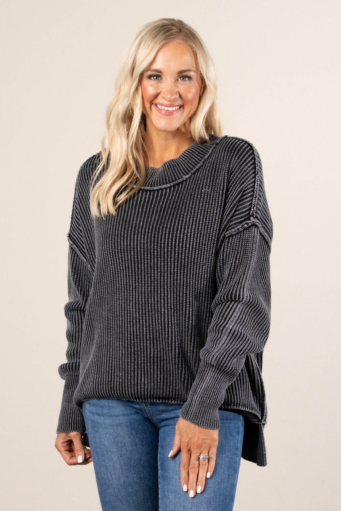 Urban Fade Oversized Acid Washed Sweater