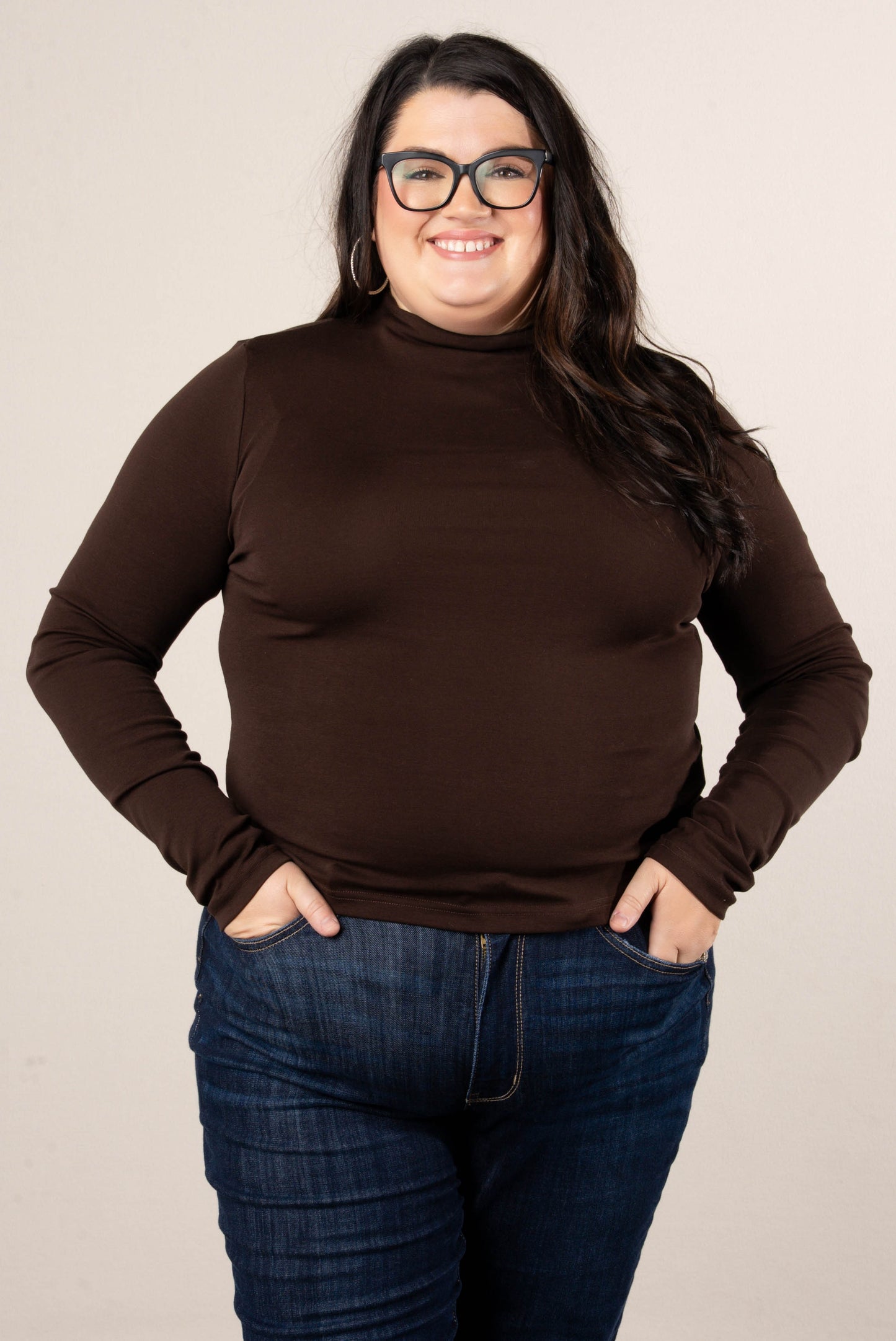 Keep Things Simple Mock Neck Top