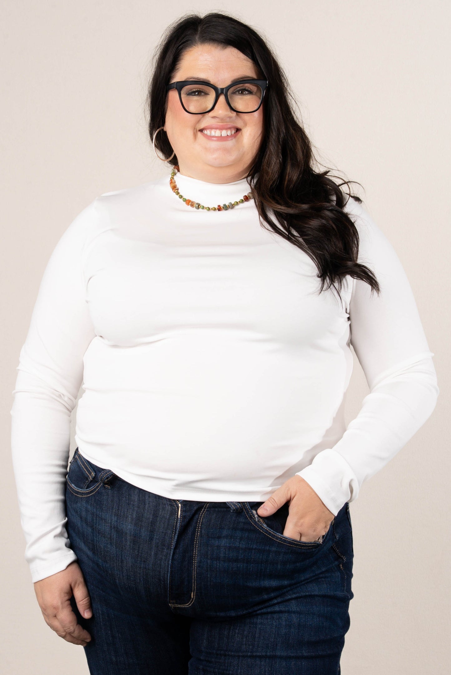 Keep Things Simple Mock Neck Top