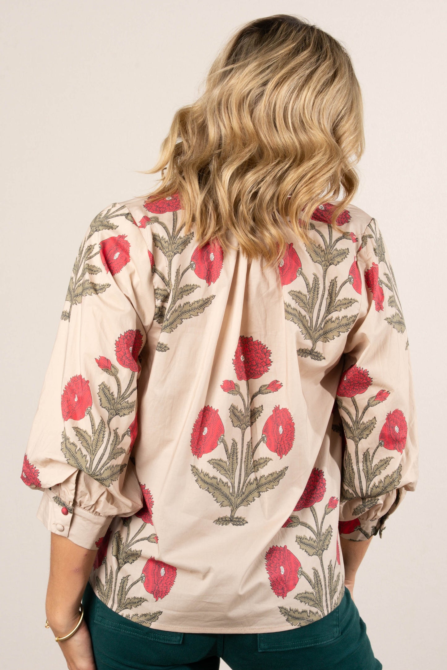 Bloom Story Floral Frill Neck Blouse